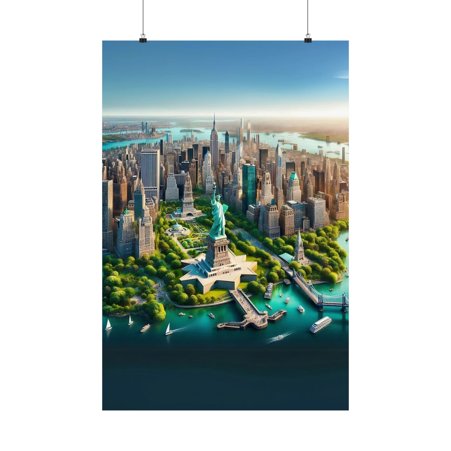 New York City Aerial View Poster