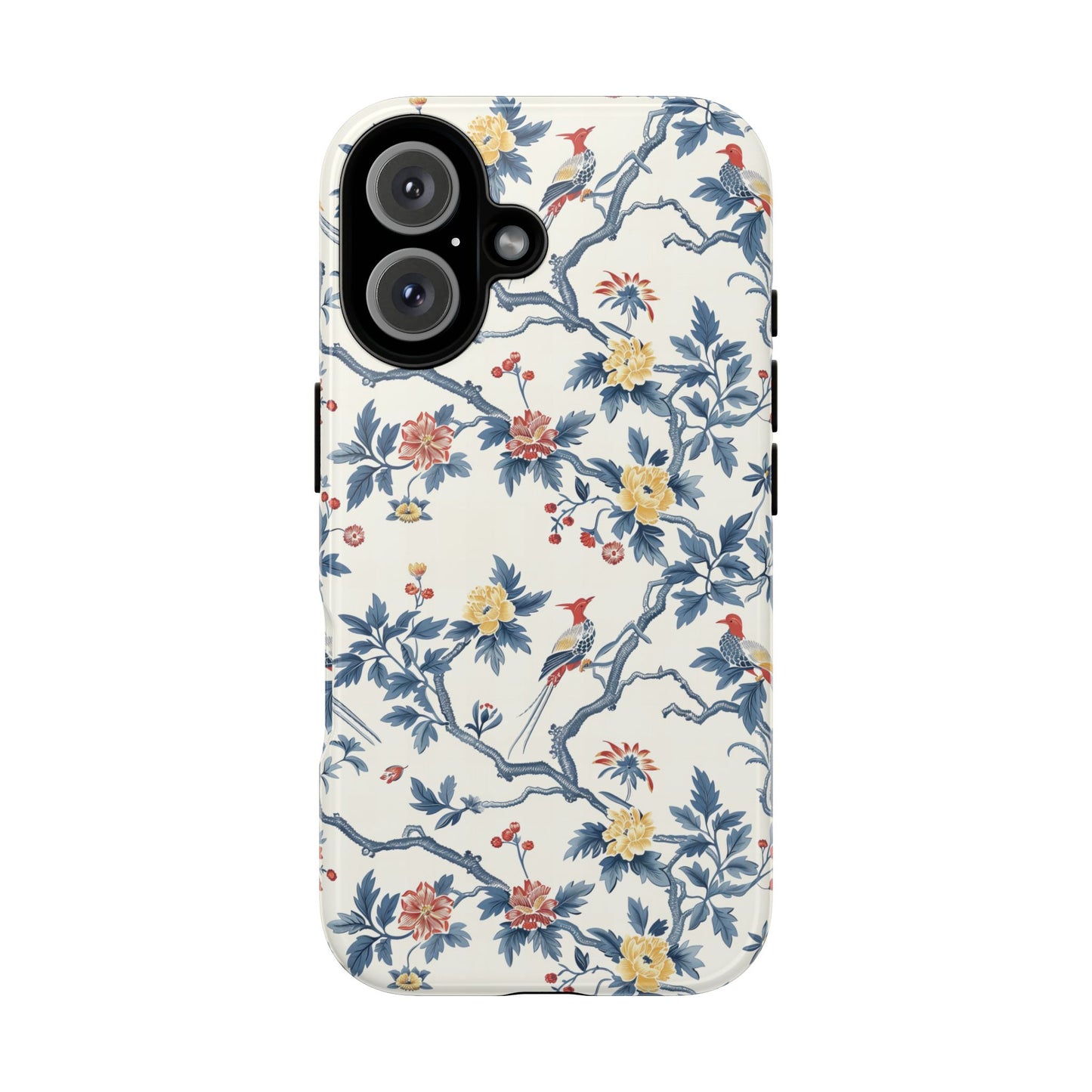 Elegant Chinoiserie-Patterned Protective Phone Case