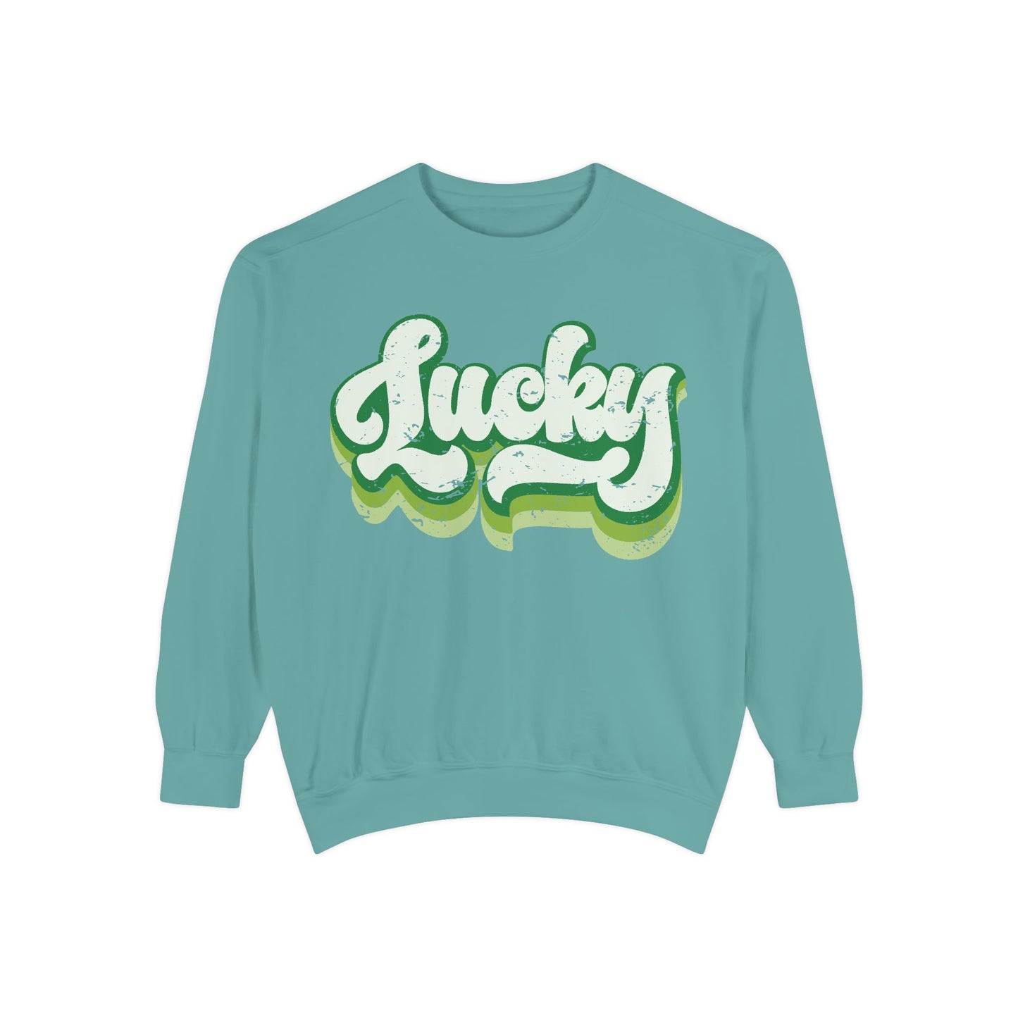 Retro Lucky Shamrock Sweatshirt - St. Patrick's Day Apparel