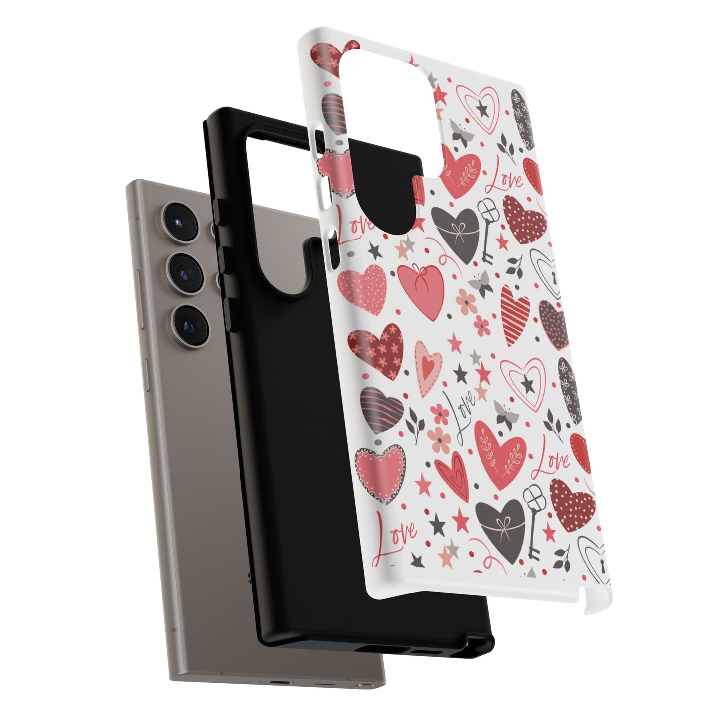 Heart Patterned Durable Phone Case