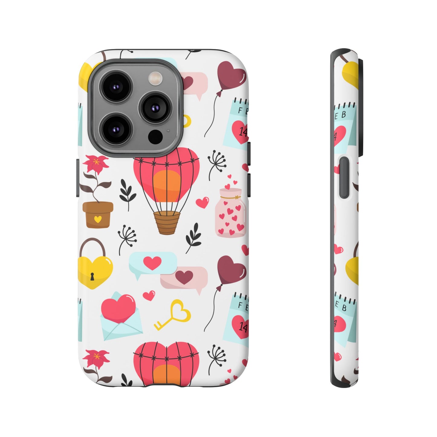 Valentine's Day Heart-Themed Durable Phone Case