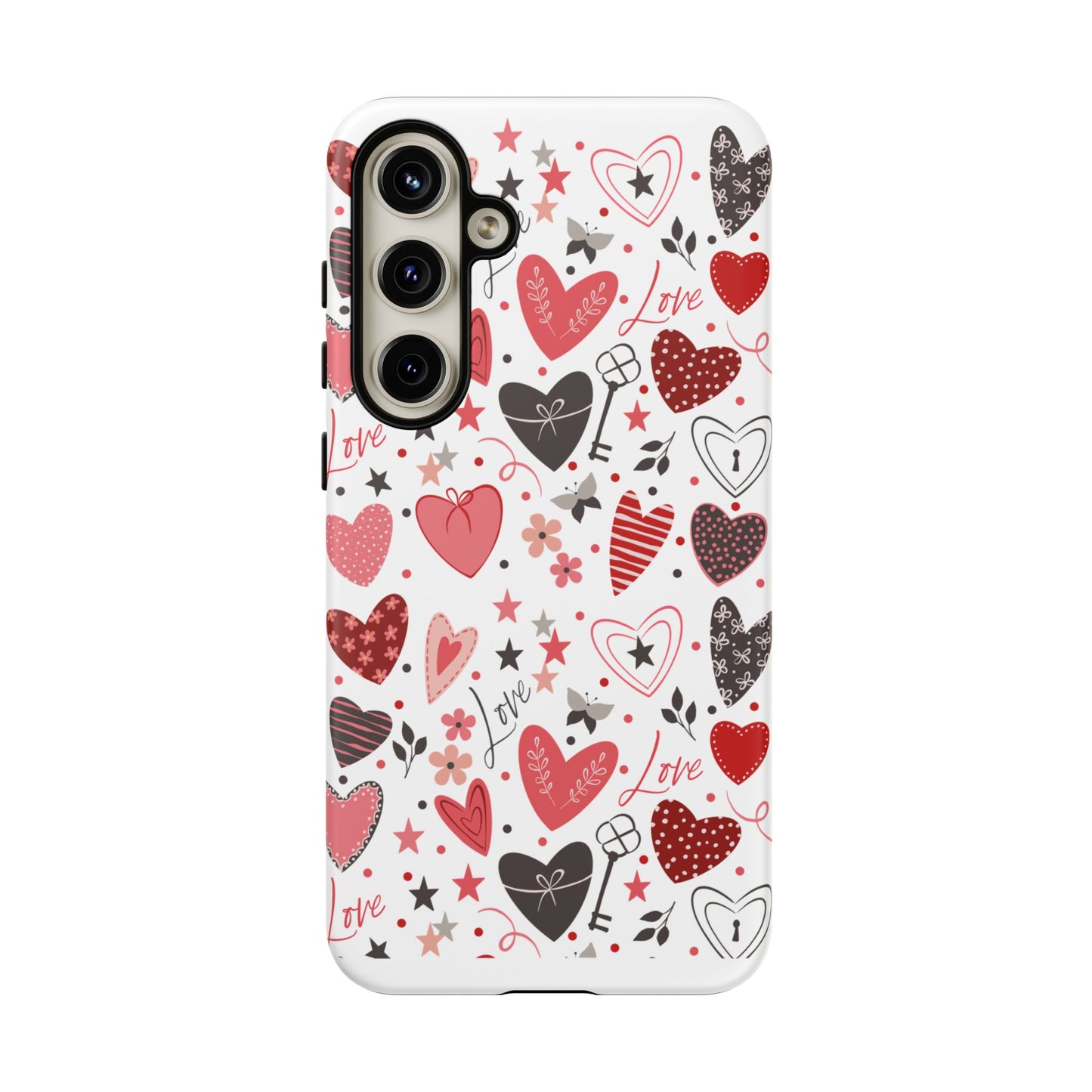 Heart Patterned Durable Phone Case