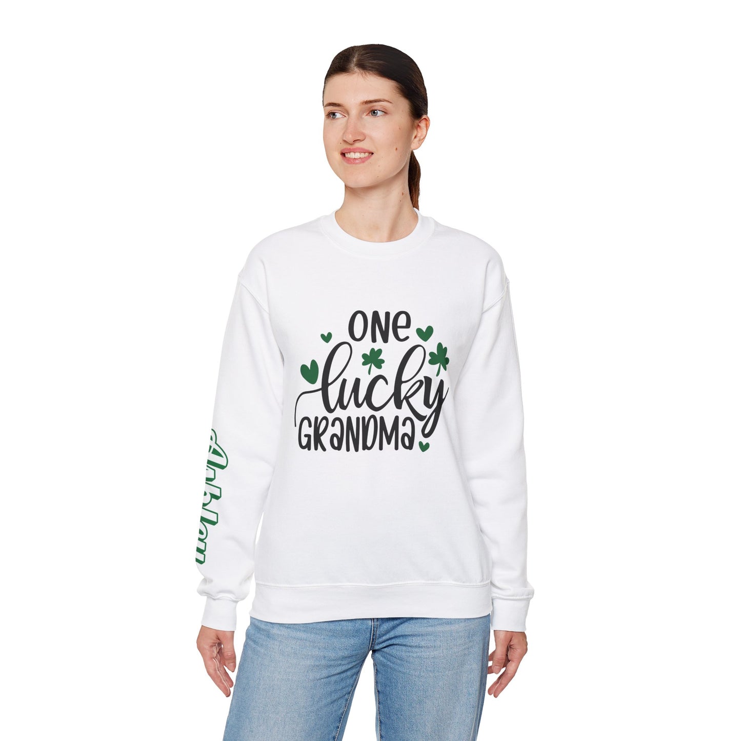 Personalized One Lucky Grandma St. Patricks Day Sweatshirt