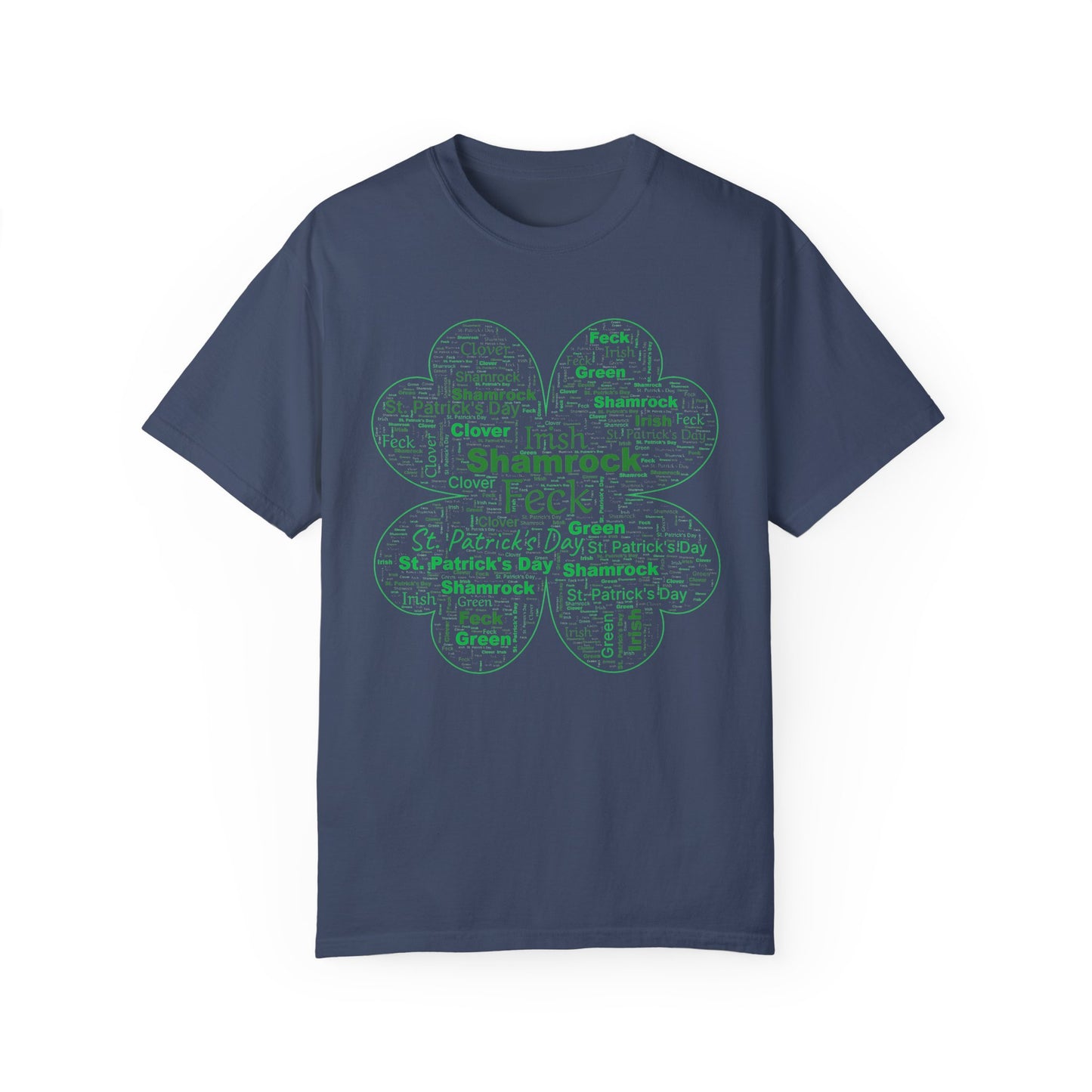 Irish Shamrock Clover Word Art T-Shirt