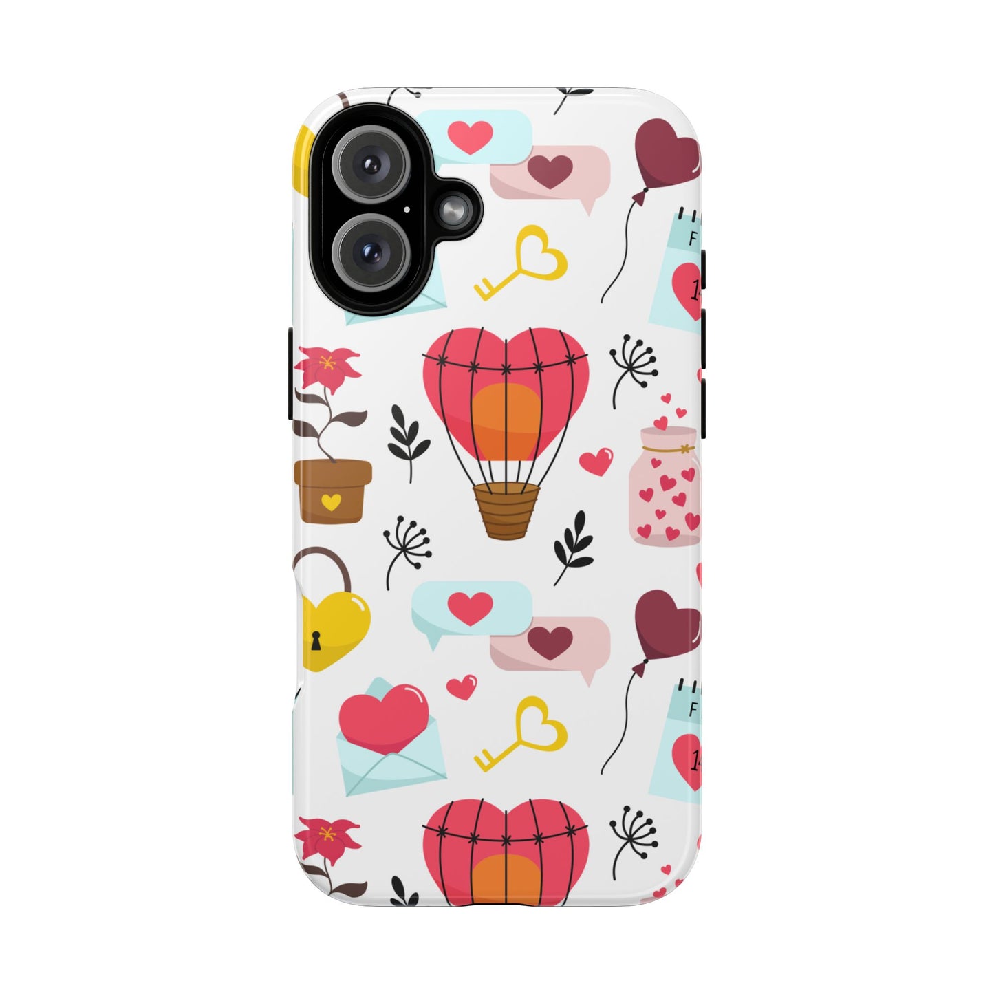 Valentine's Day Heart-Themed Durable Phone Case