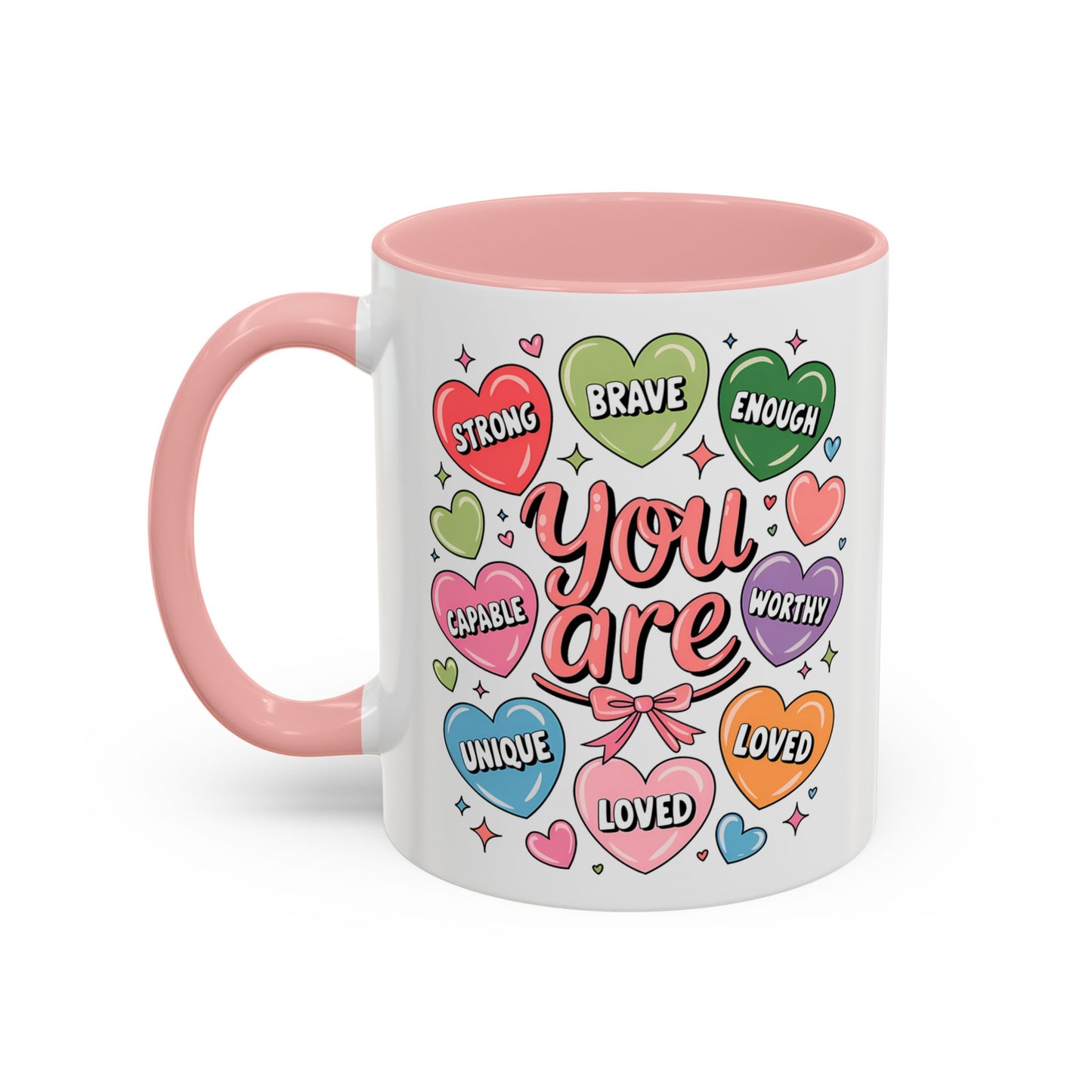 Custom "You Are Loved" Valentine's Day Color Mug with Personalized Name