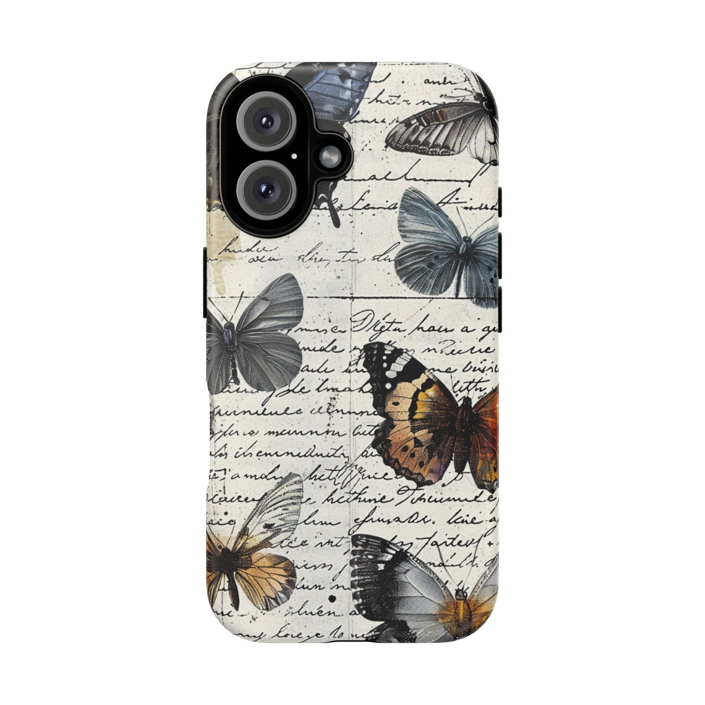 Vintage Butterfly Collage Durable Phone Case