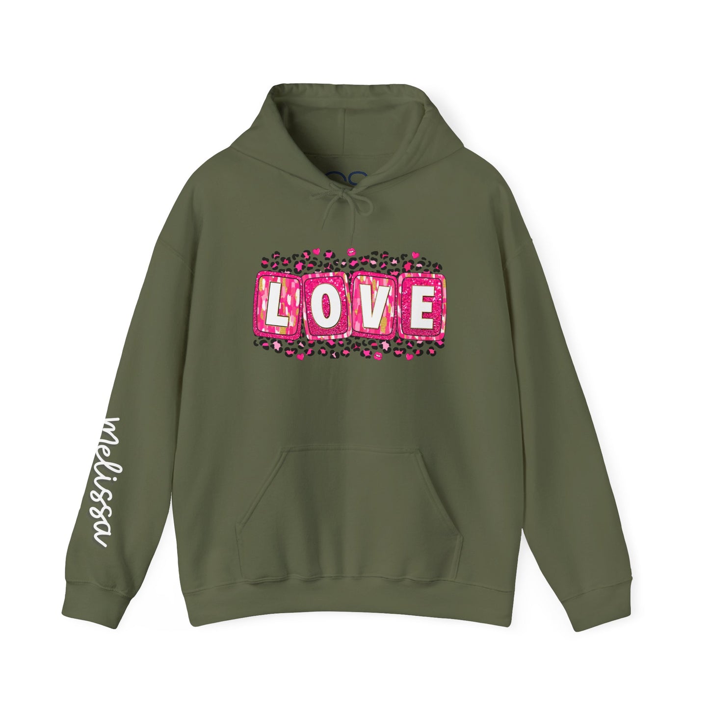Personalized Love-Themed Hooded Sweatshirt