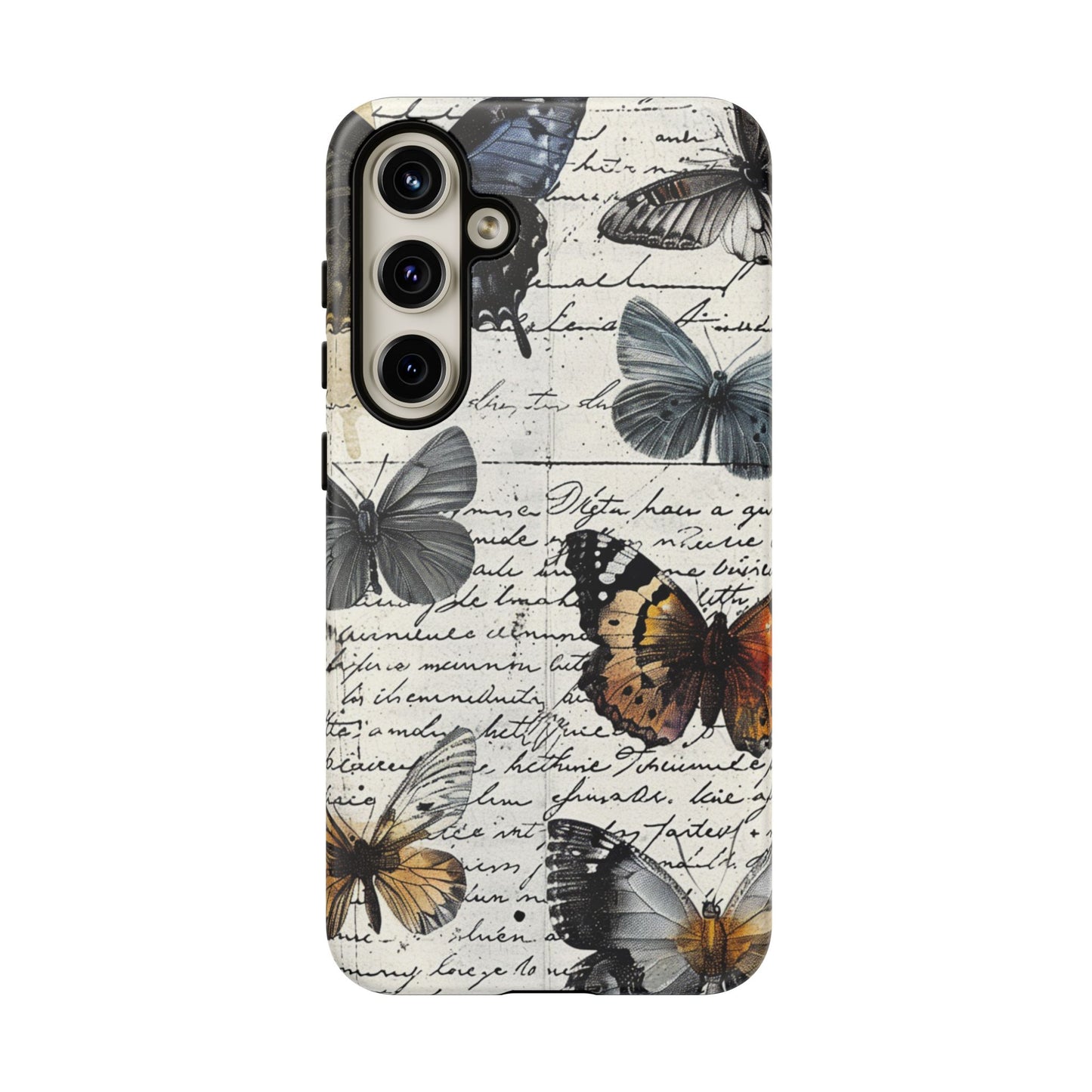 Vintage Butterfly Collage Durable Phone Case