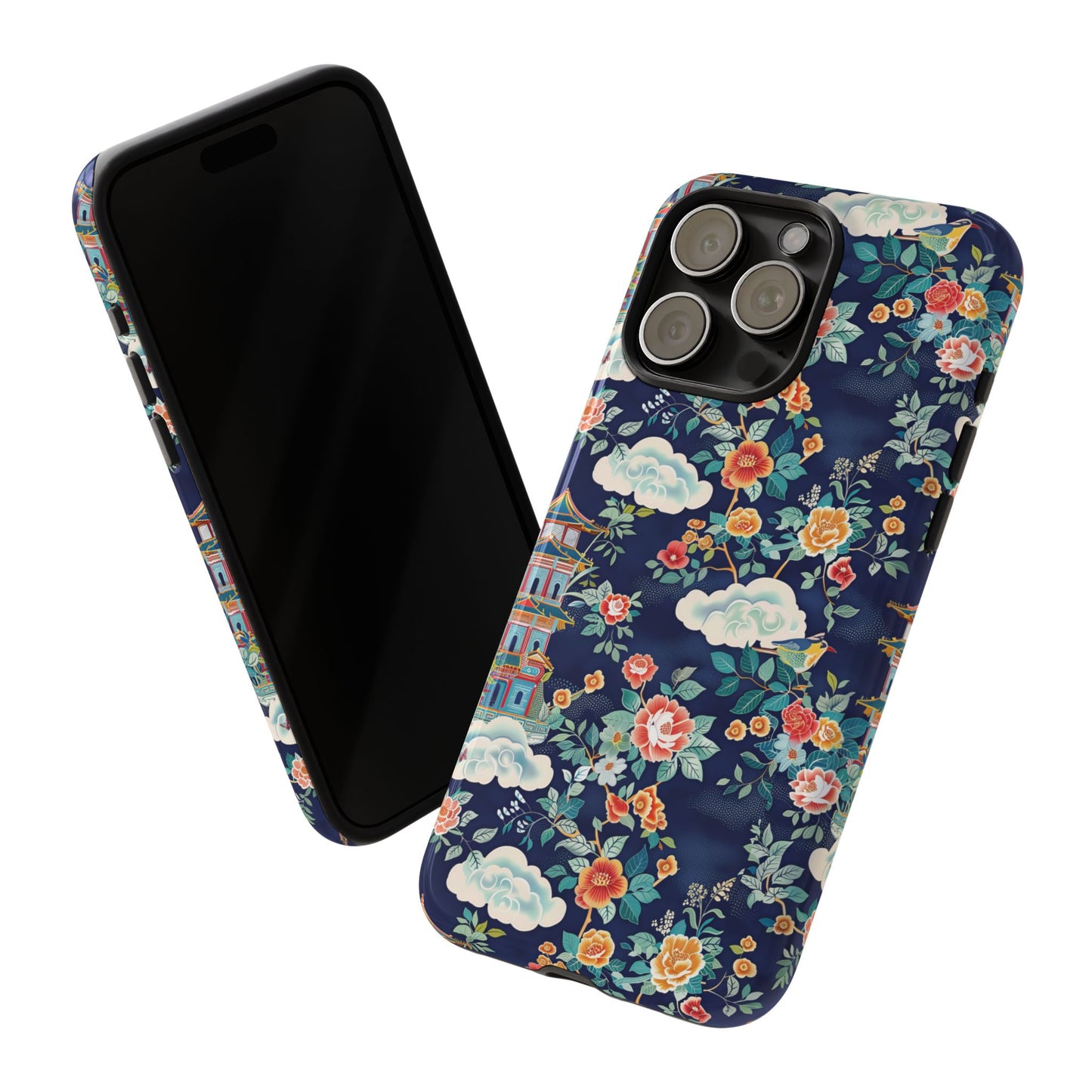Enchanting Chinoiserie-Inspired Durable Phone Case