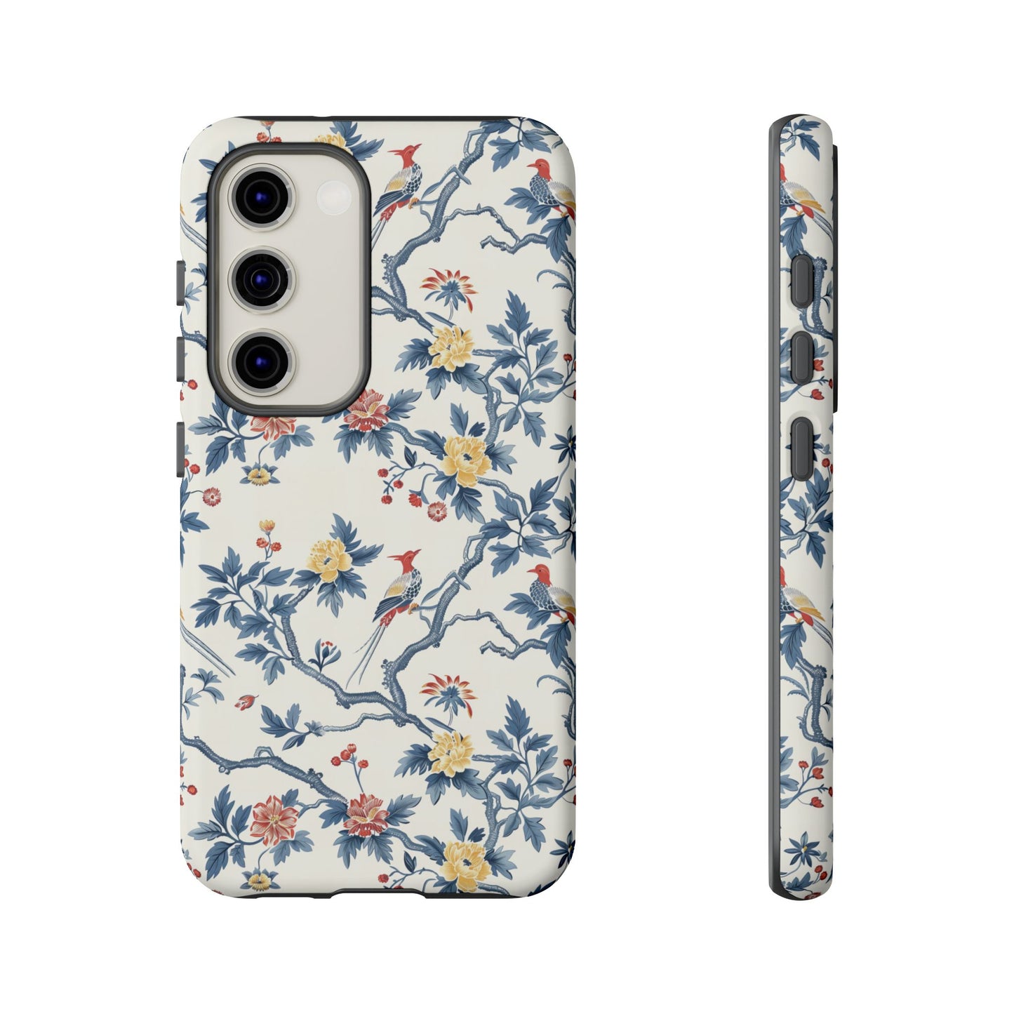 Elegant Chinoiserie-Patterned Protective Phone Case