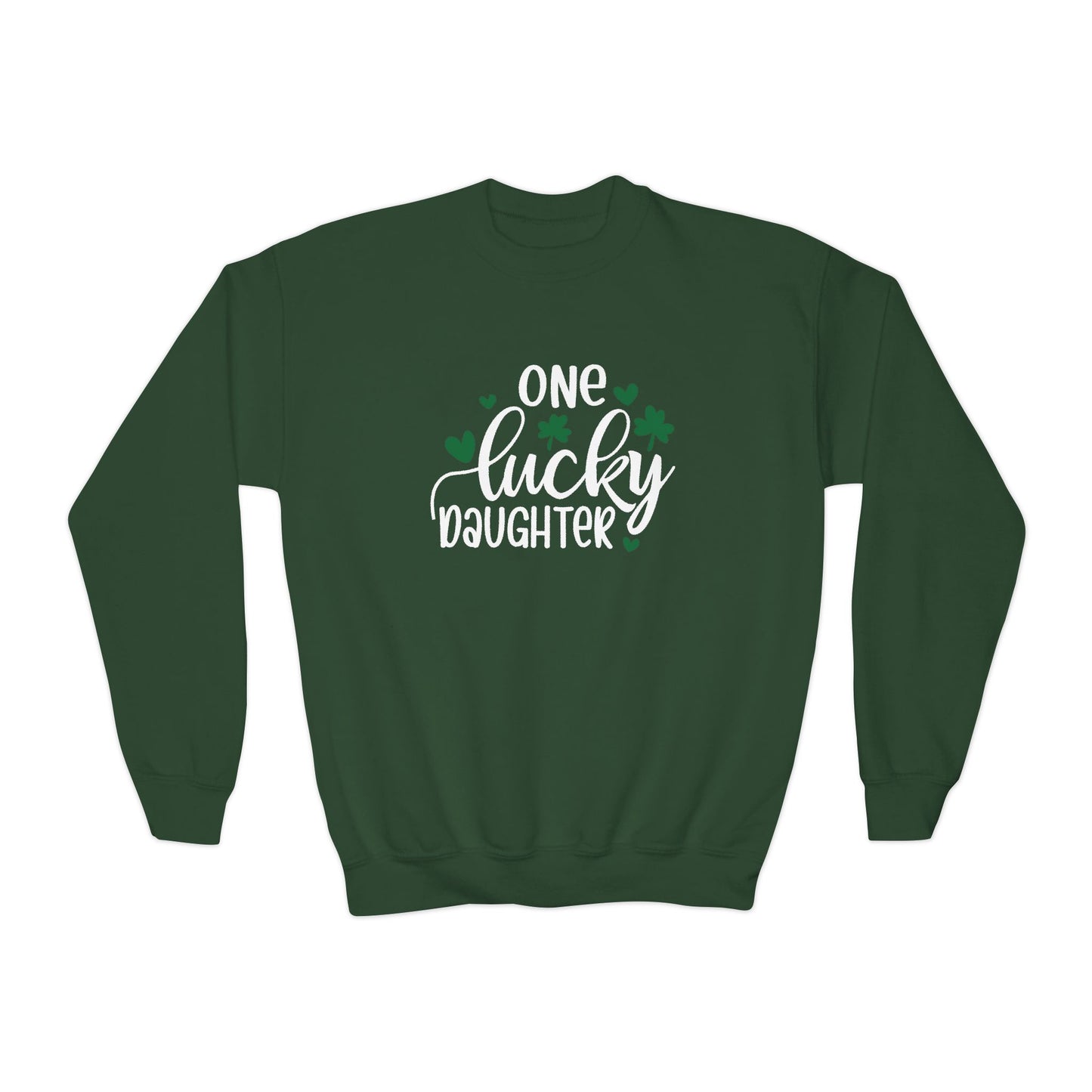 Personalized One Lucky Daughter St. Patrick's Day Kids Sweatshirt - With Bundle