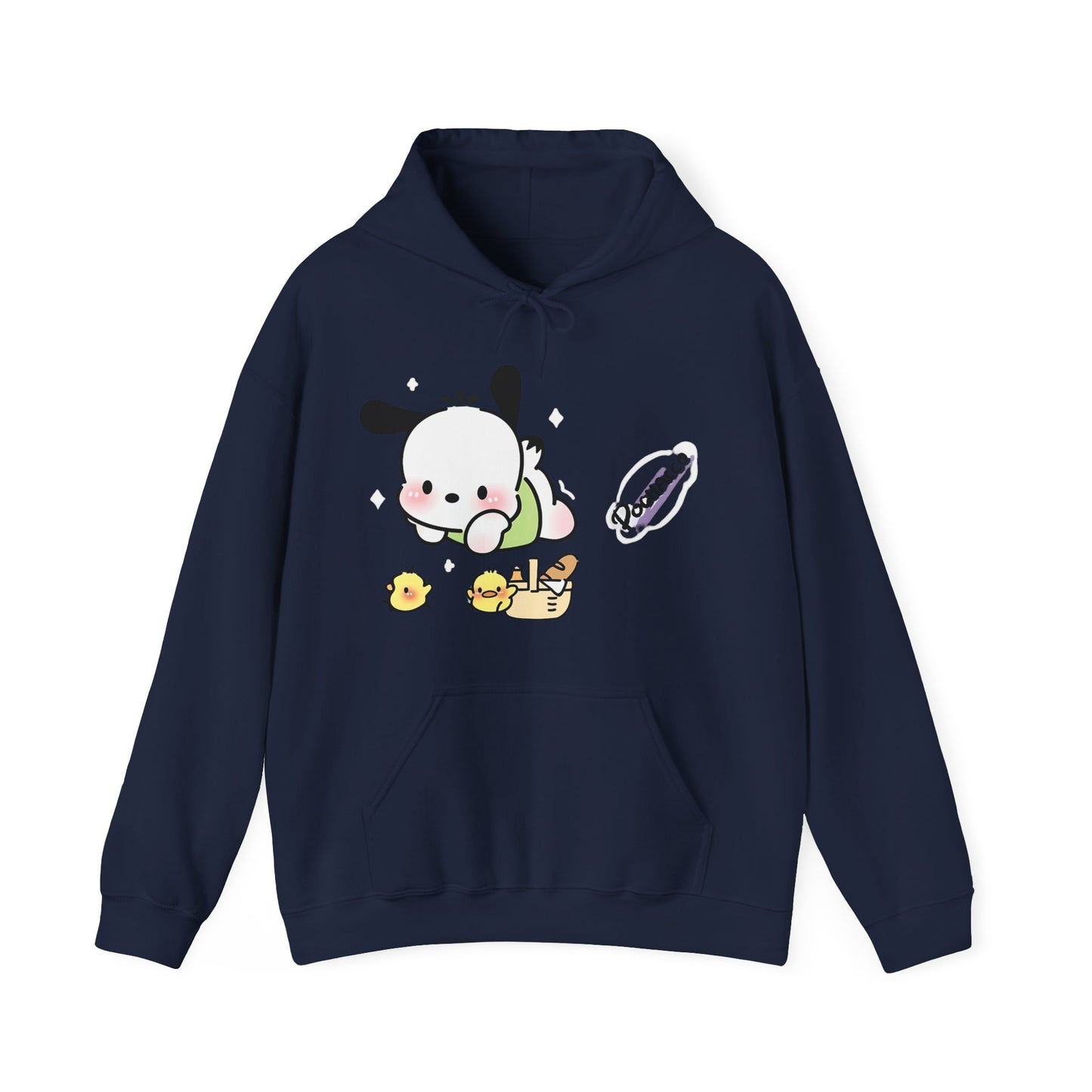 Unisex Heavy Blend Pochacco Hooded Sweatshirt – Adorable & Cozy Design for Fans