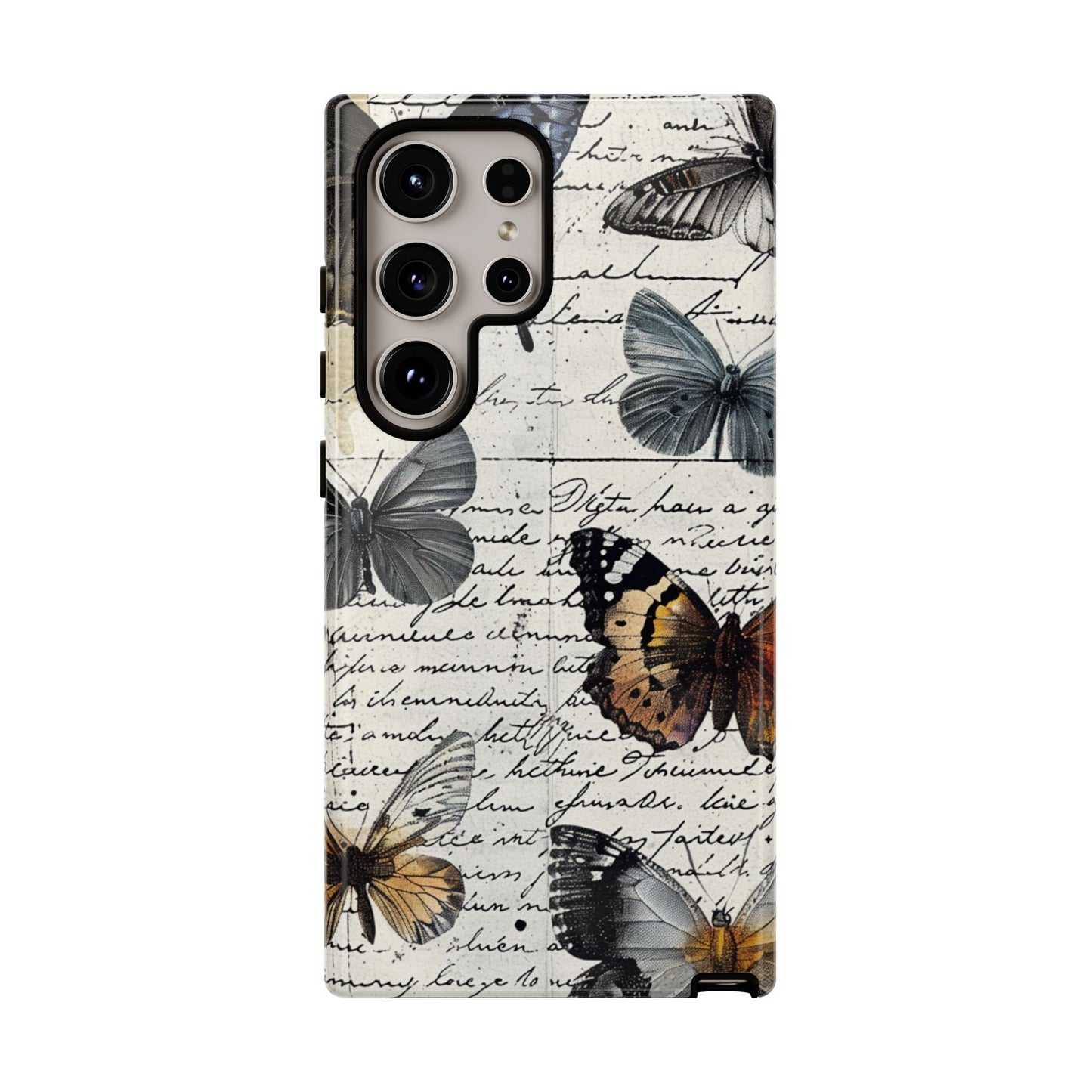 Vintage Butterfly Collage Durable Phone Case