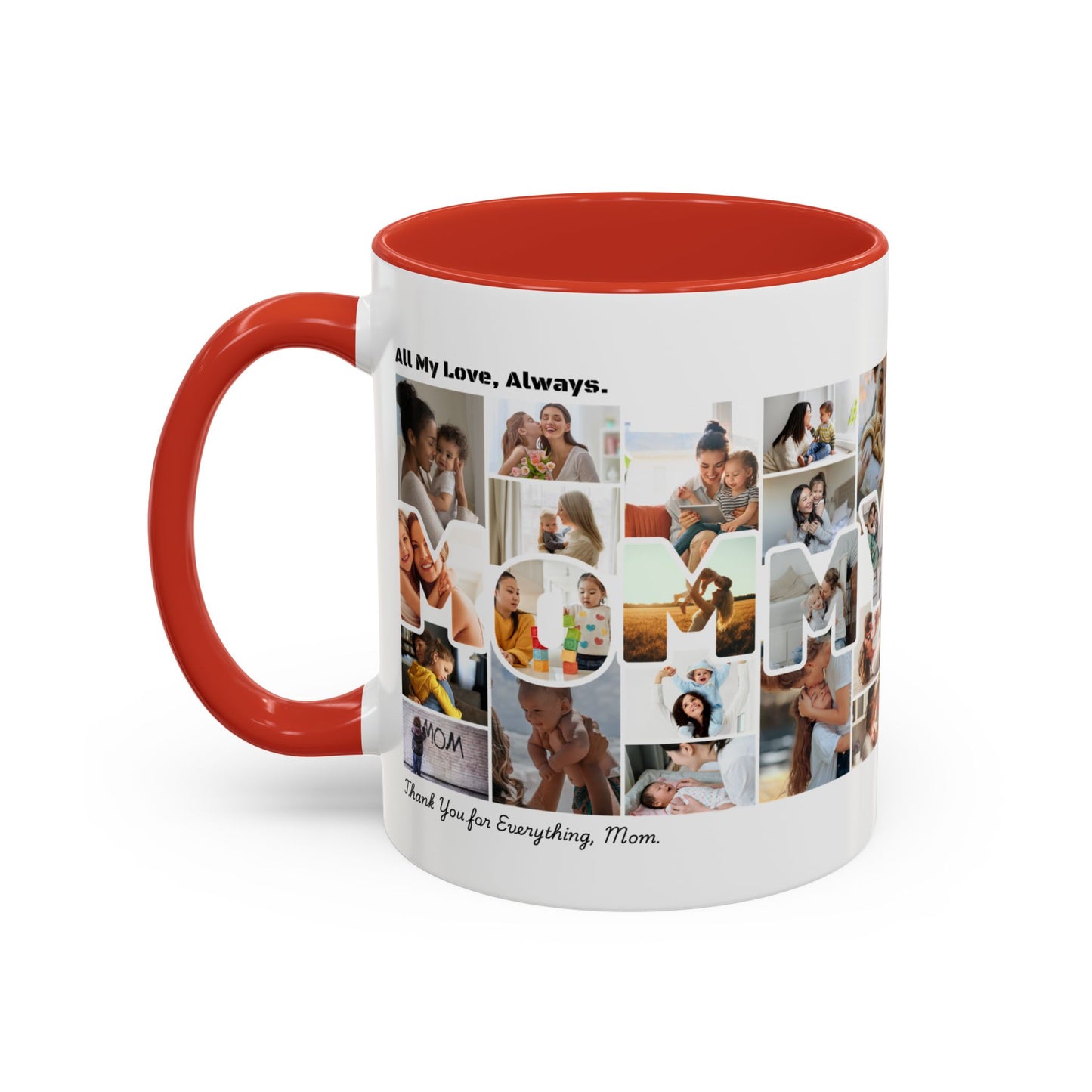 Personalized Mother's Day 'MOMMY' Text Photo Collage Mug