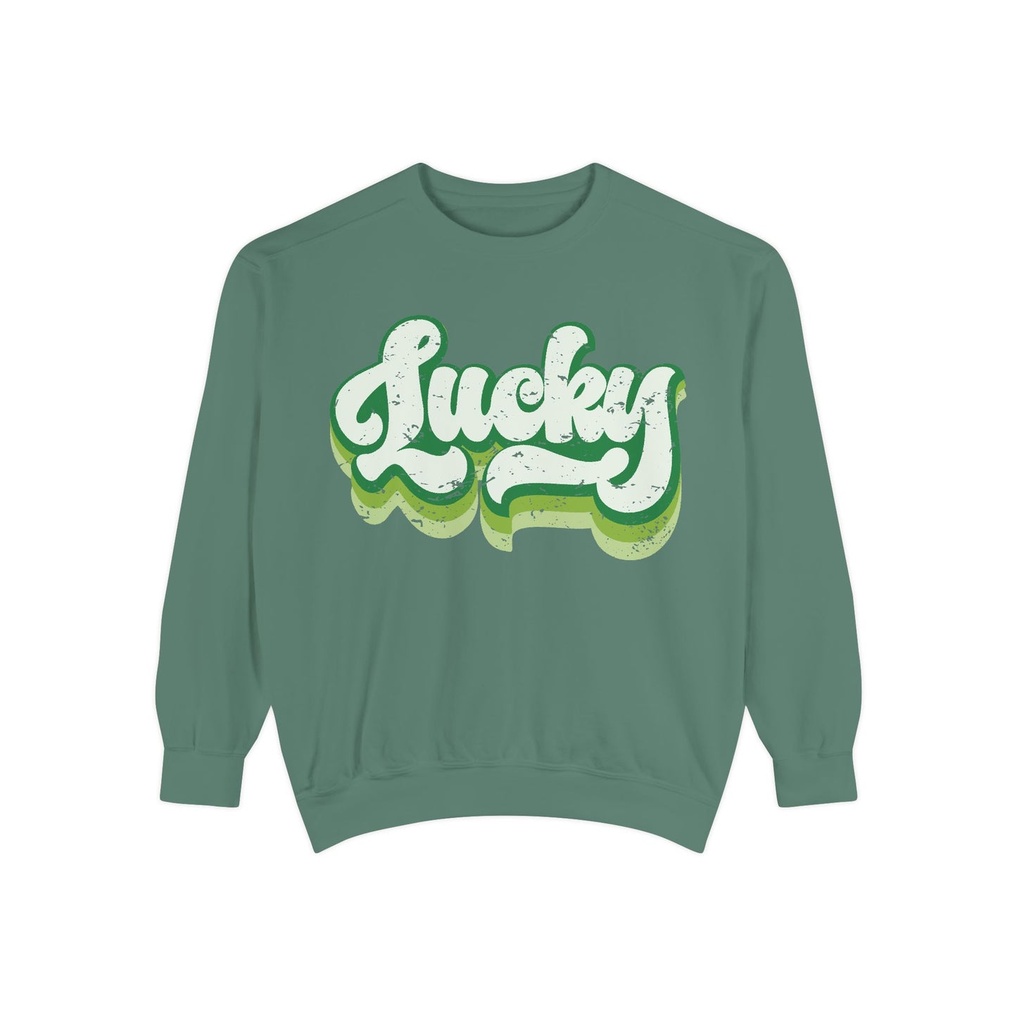 Retro Lucky Shamrock Sweatshirt - St. Patrick's Day Apparel