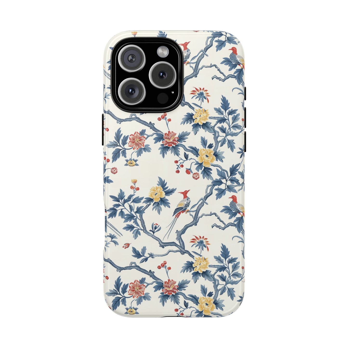 Elegant Chinoiserie-Patterned Protective Phone Case