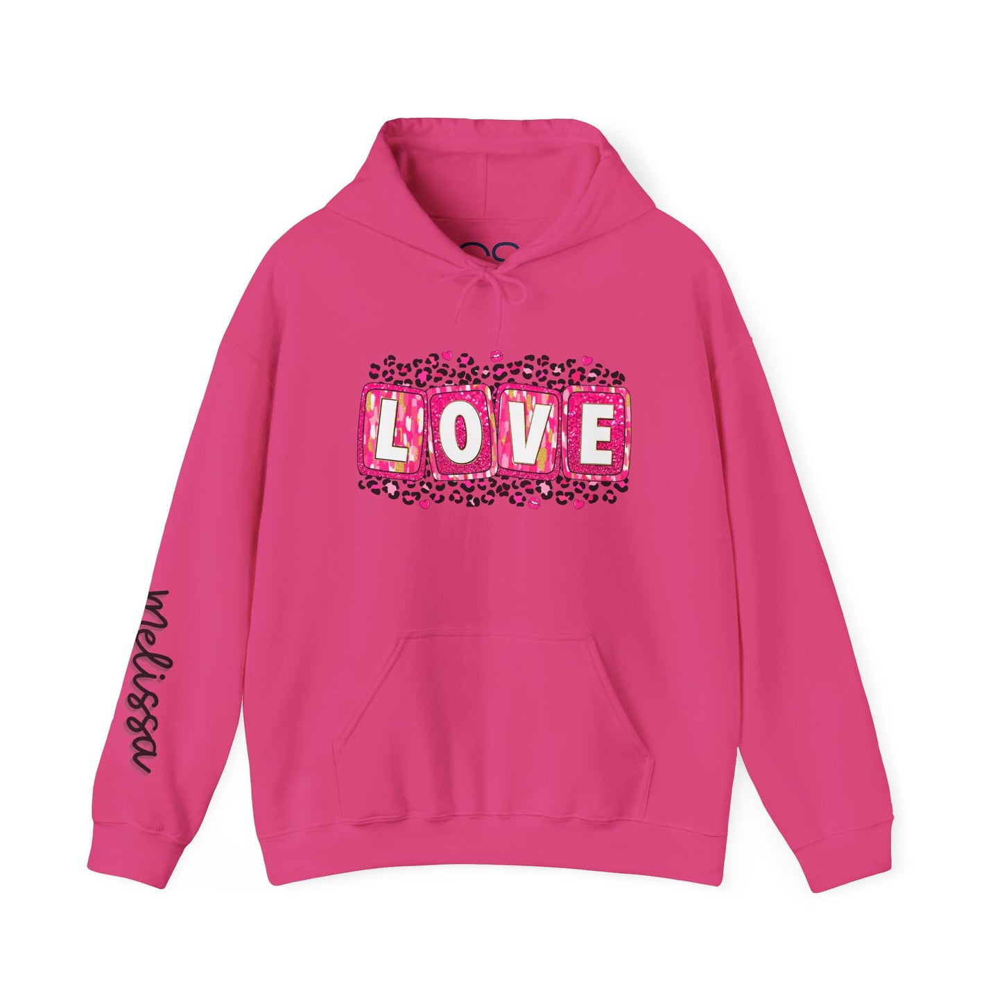 Personalized Love-Themed Hooded Sweatshirt