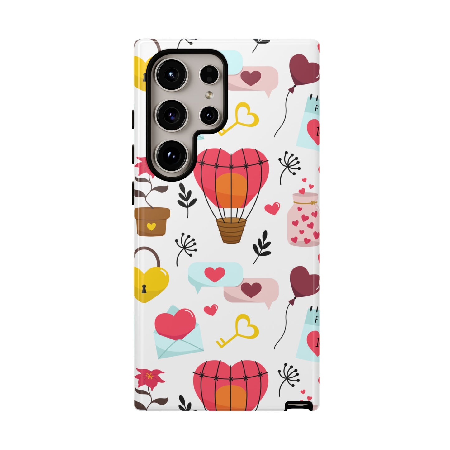 Valentine's Day Heart-Themed Durable Phone Case