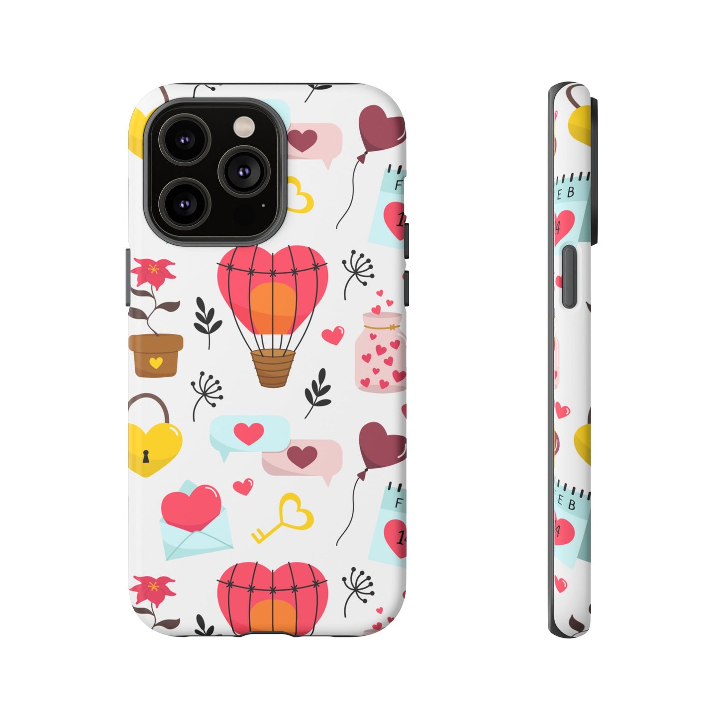 Valentine's Day Heart-Themed Durable Phone Case