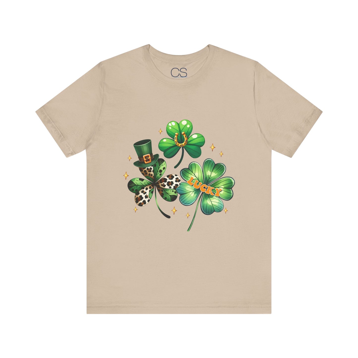 Shamrock Garden T-Shirt | Lucky Leopard Print Clover Tee | St. Patrick's Day Fashion Top