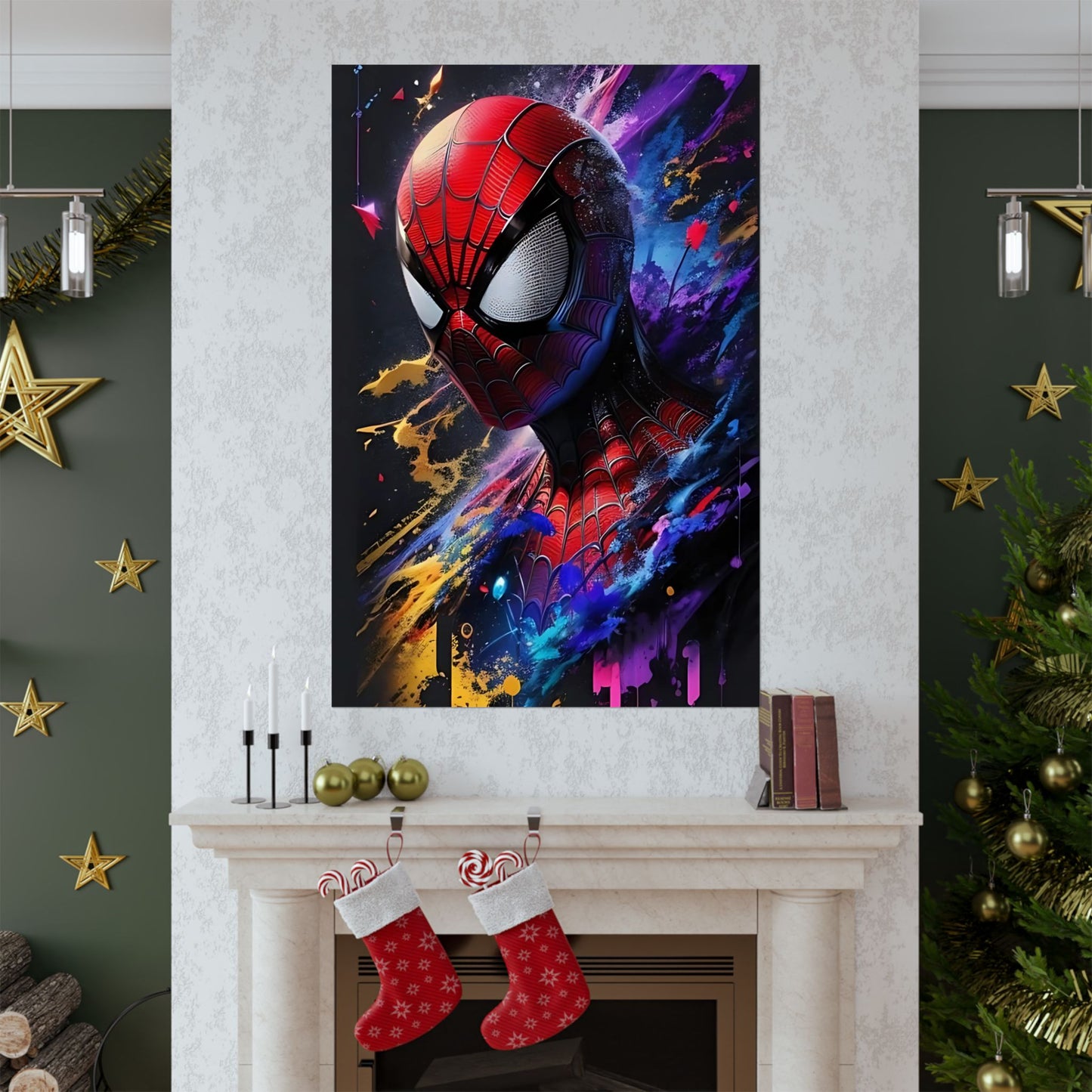 Spider-Hero Cosmic Art Poster