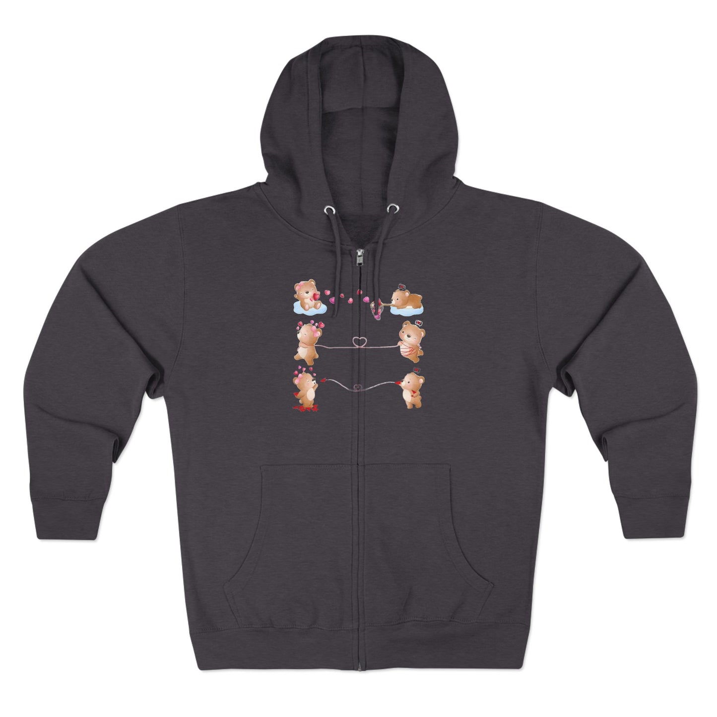 Cuddly Love Teddy Unisex Zip Hoodie