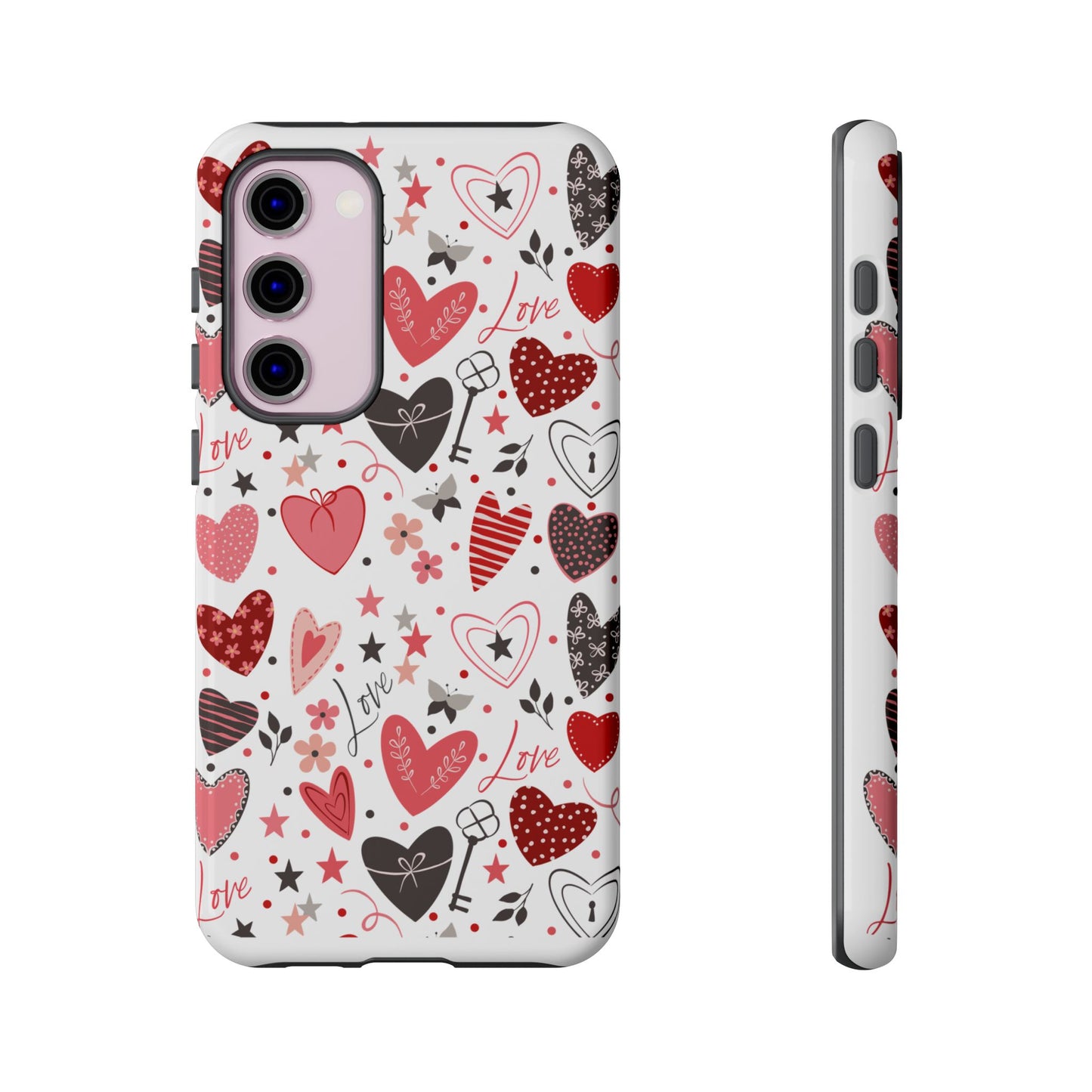 Heart Patterned Durable Phone Case