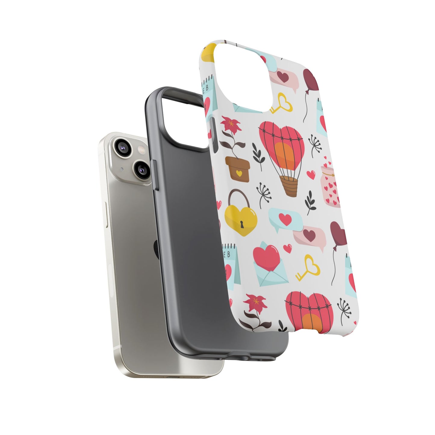 Valentine's Day Heart-Themed Durable Phone Case