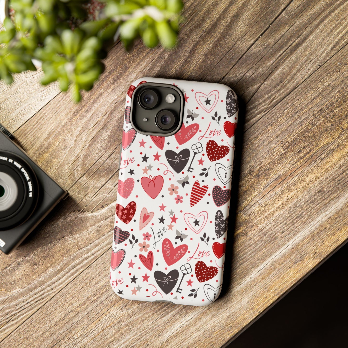 Heart Patterned Durable Phone Case