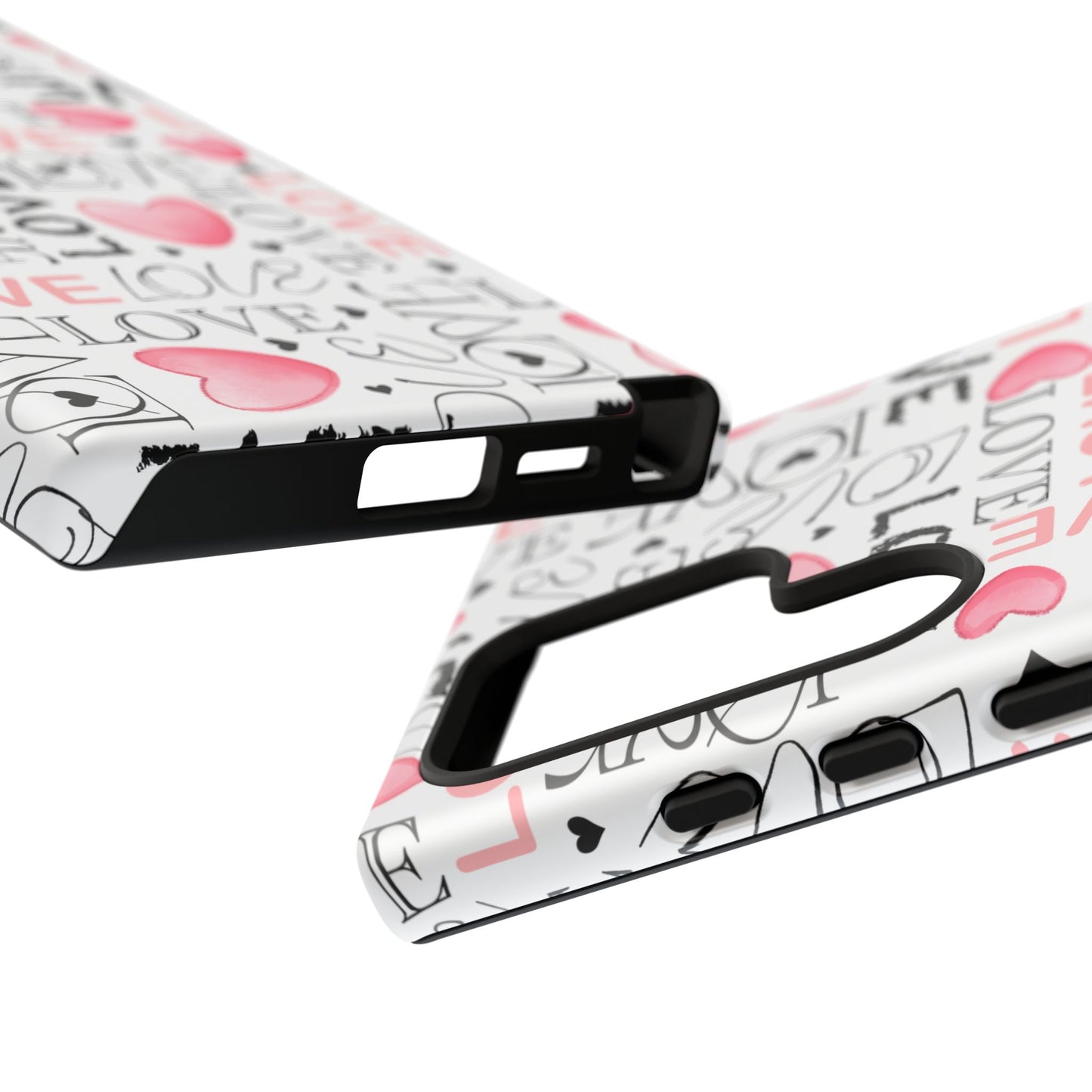 Love Typography-Themed Durable Phone Case