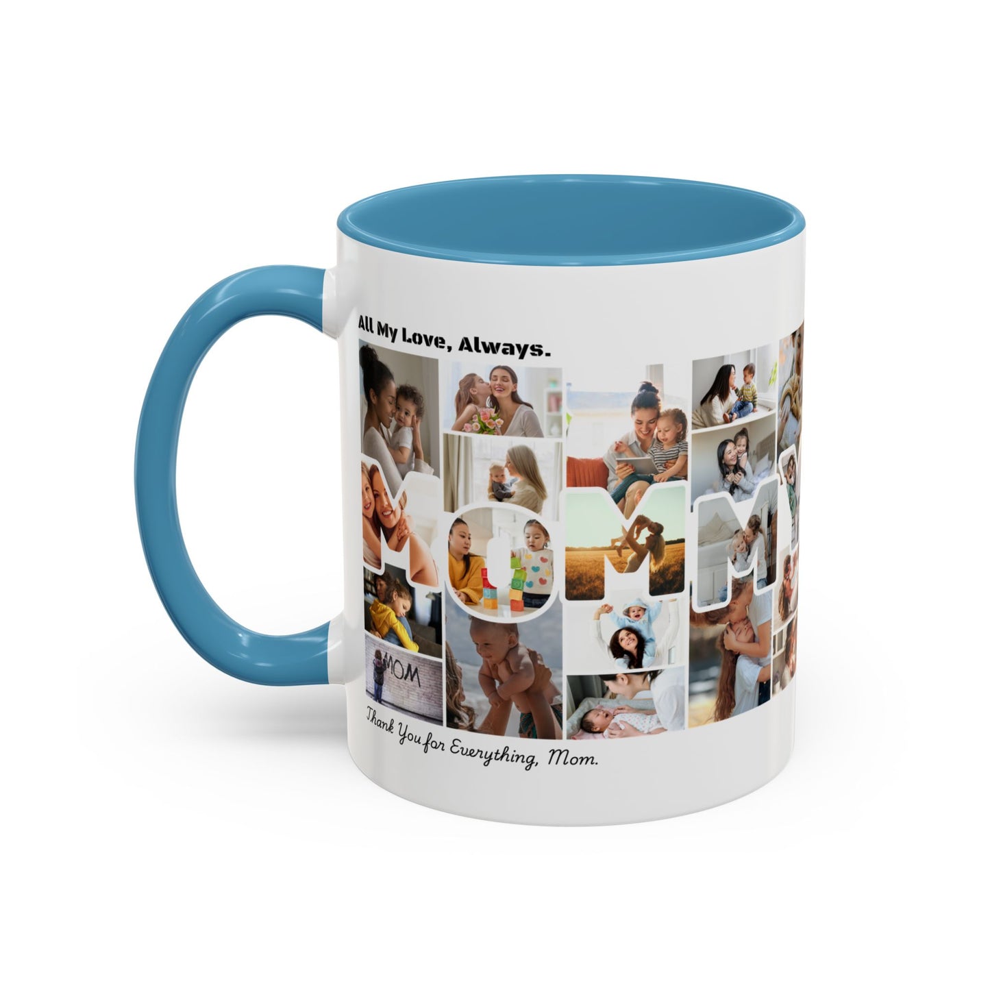 Personalized Mother's Day 'MOMMY' Text Photo Collage Mug
