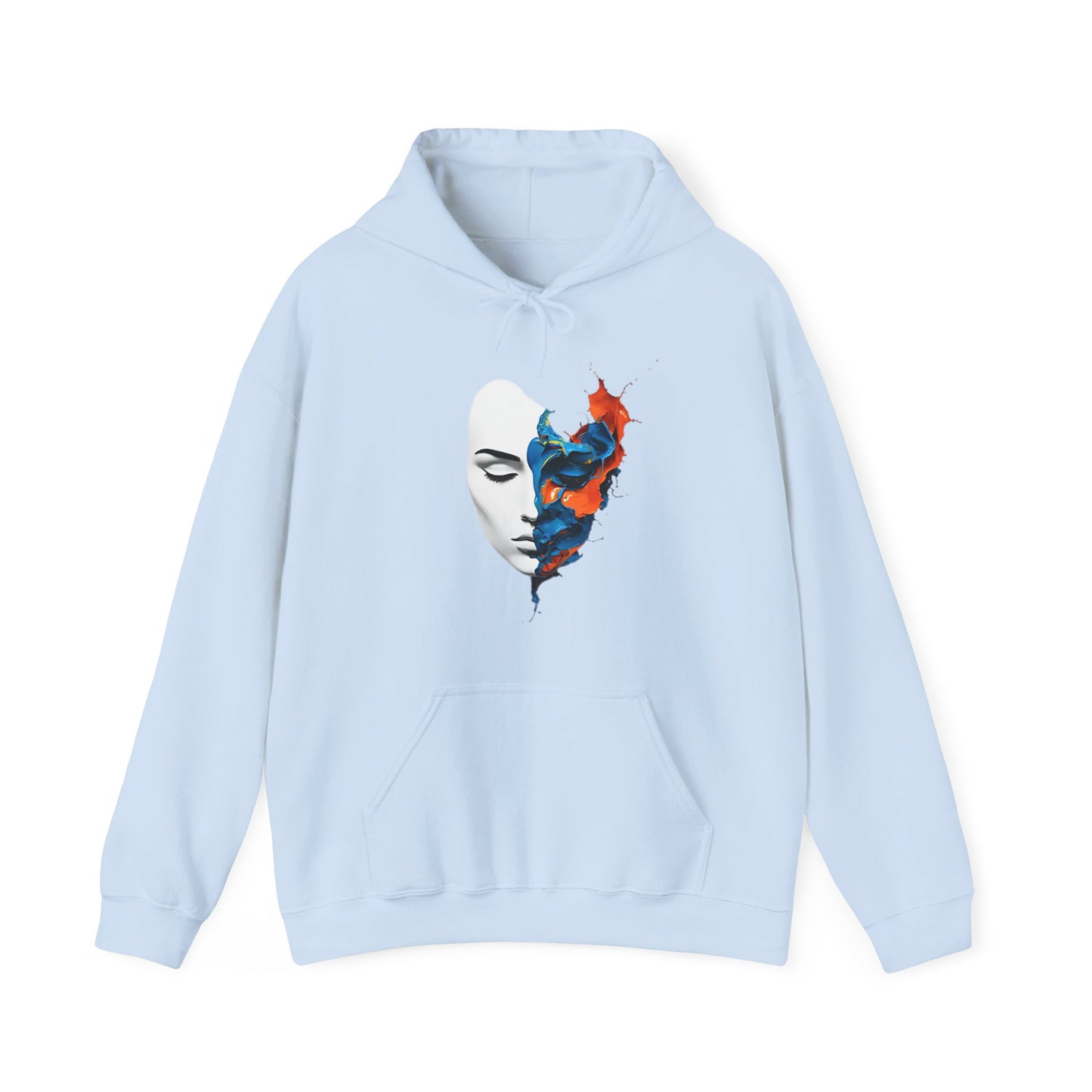 Abstract Art Face Hooded Sweatshirt