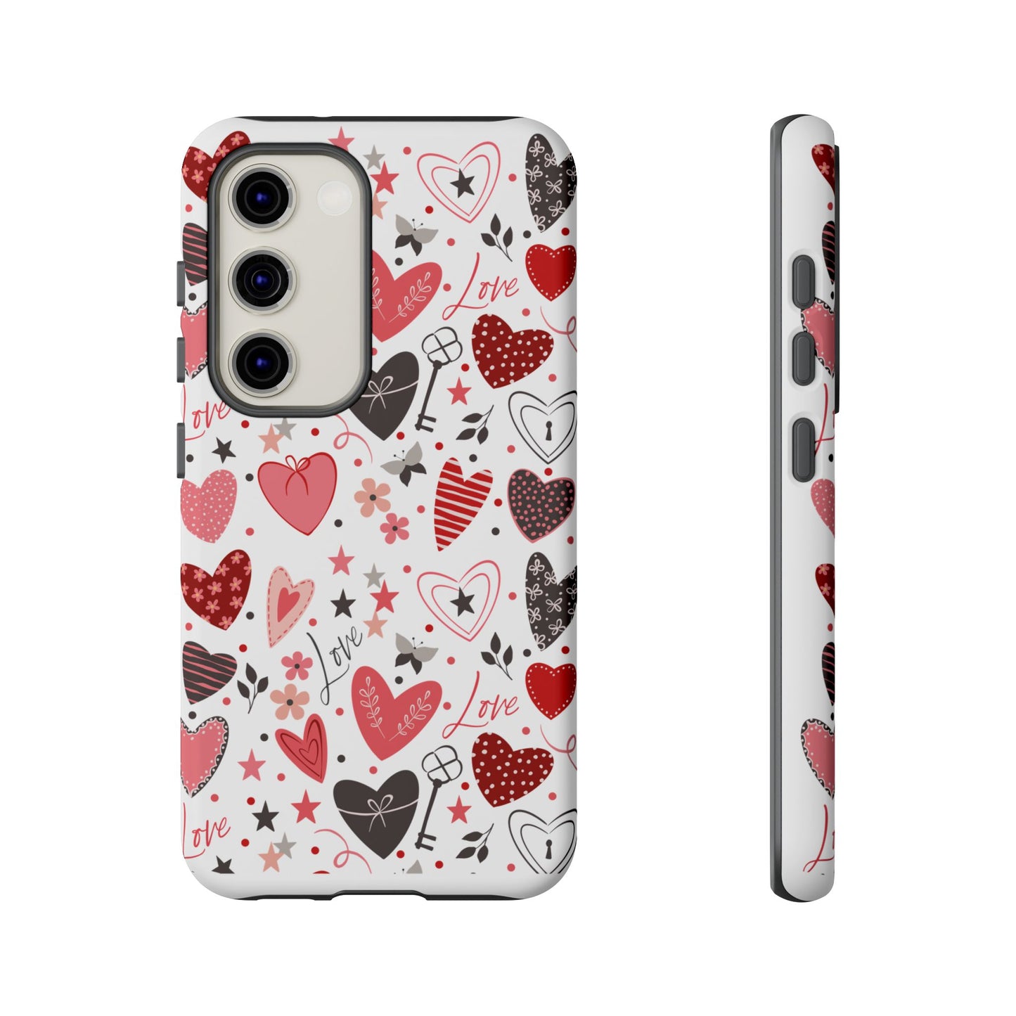 Heart Patterned Durable Phone Case