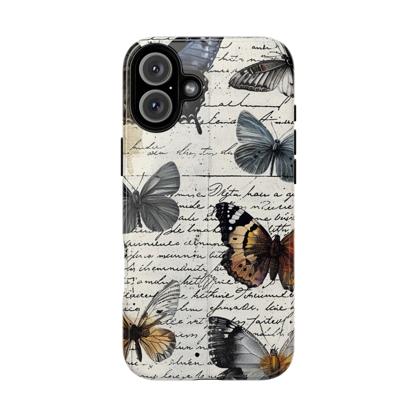 Vintage Butterfly Collage Durable Phone Case