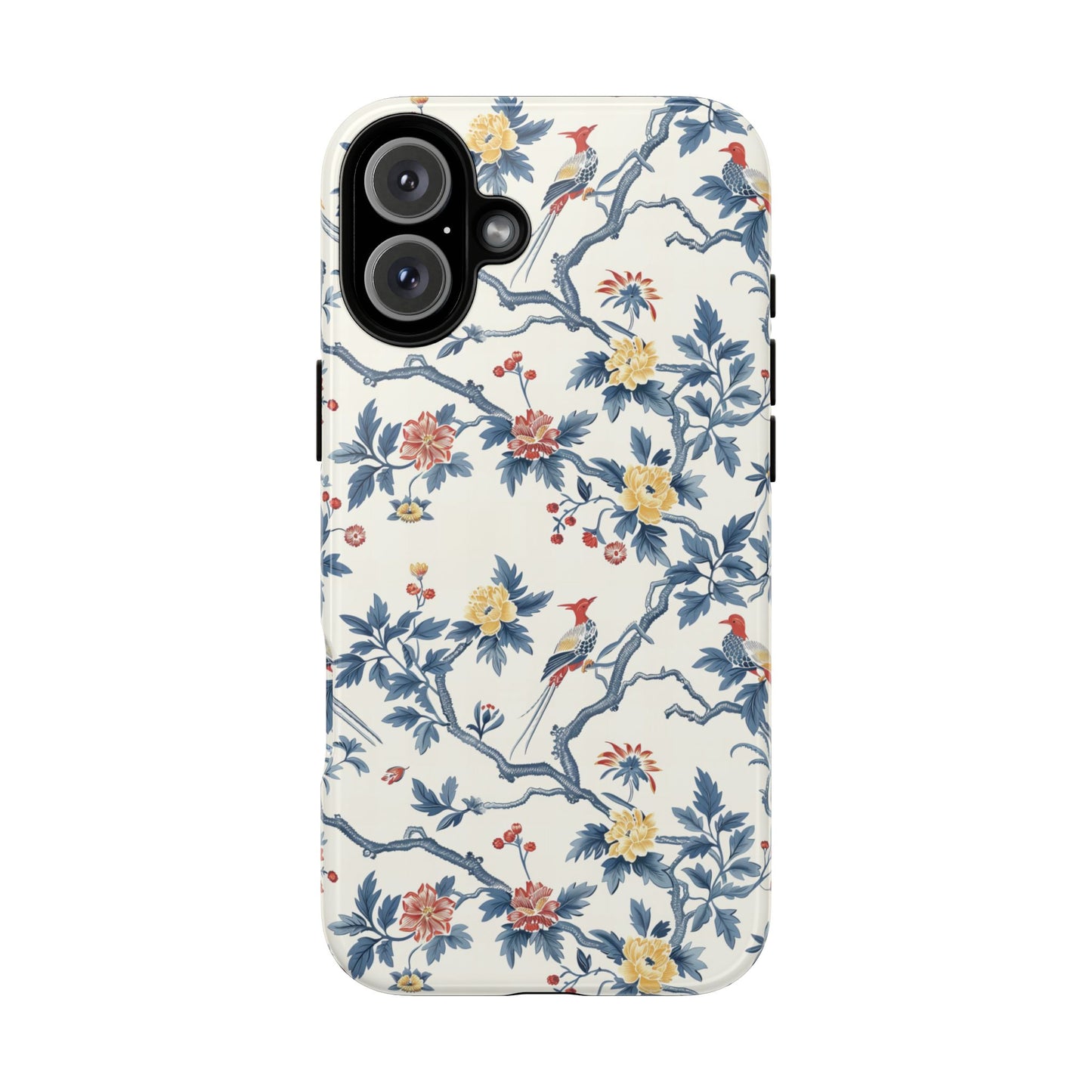 Elegant Chinoiserie-Patterned Protective Phone Case