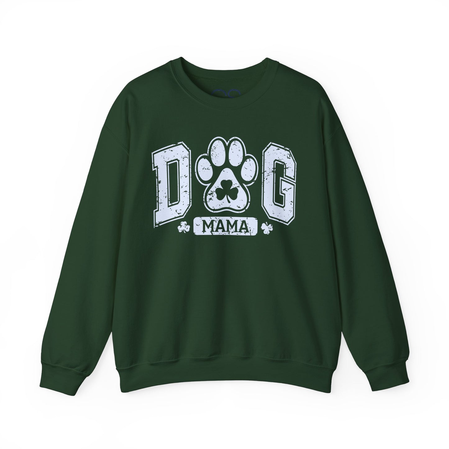 Lucky Dog Mama St. Paddy's Day Sweatshirt - Green Paw Print Sweater