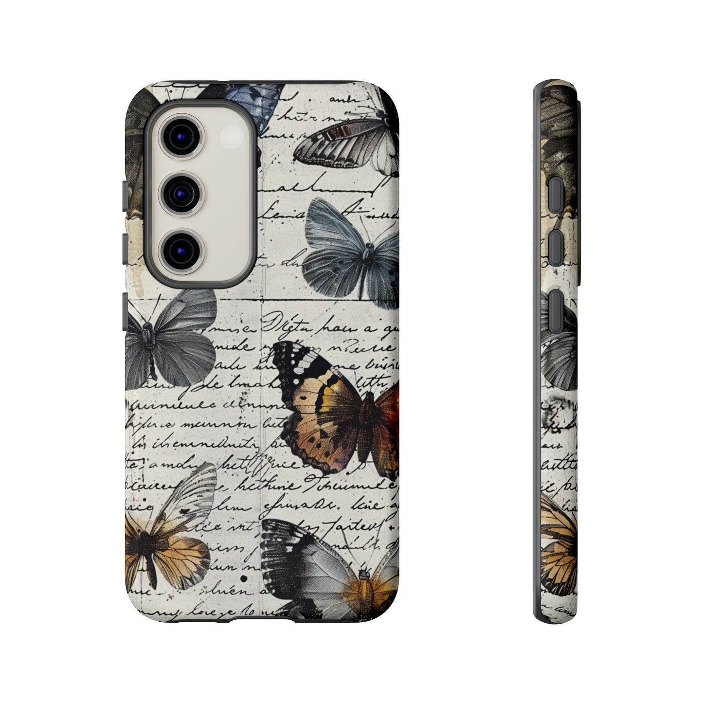 Vintage Butterfly Collage Durable Phone Case