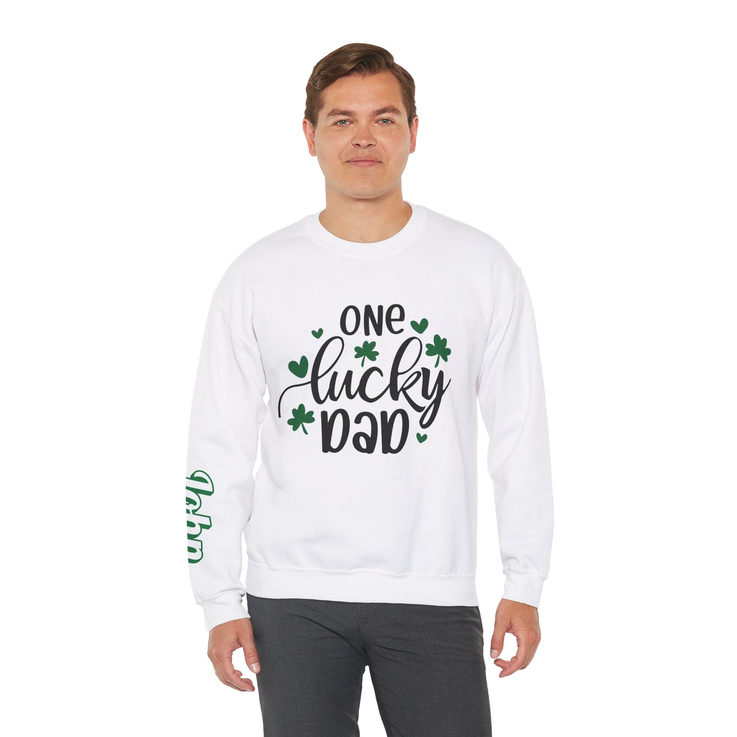 Personalized One Lucky Dad St. Patricks Day Sweatshirt