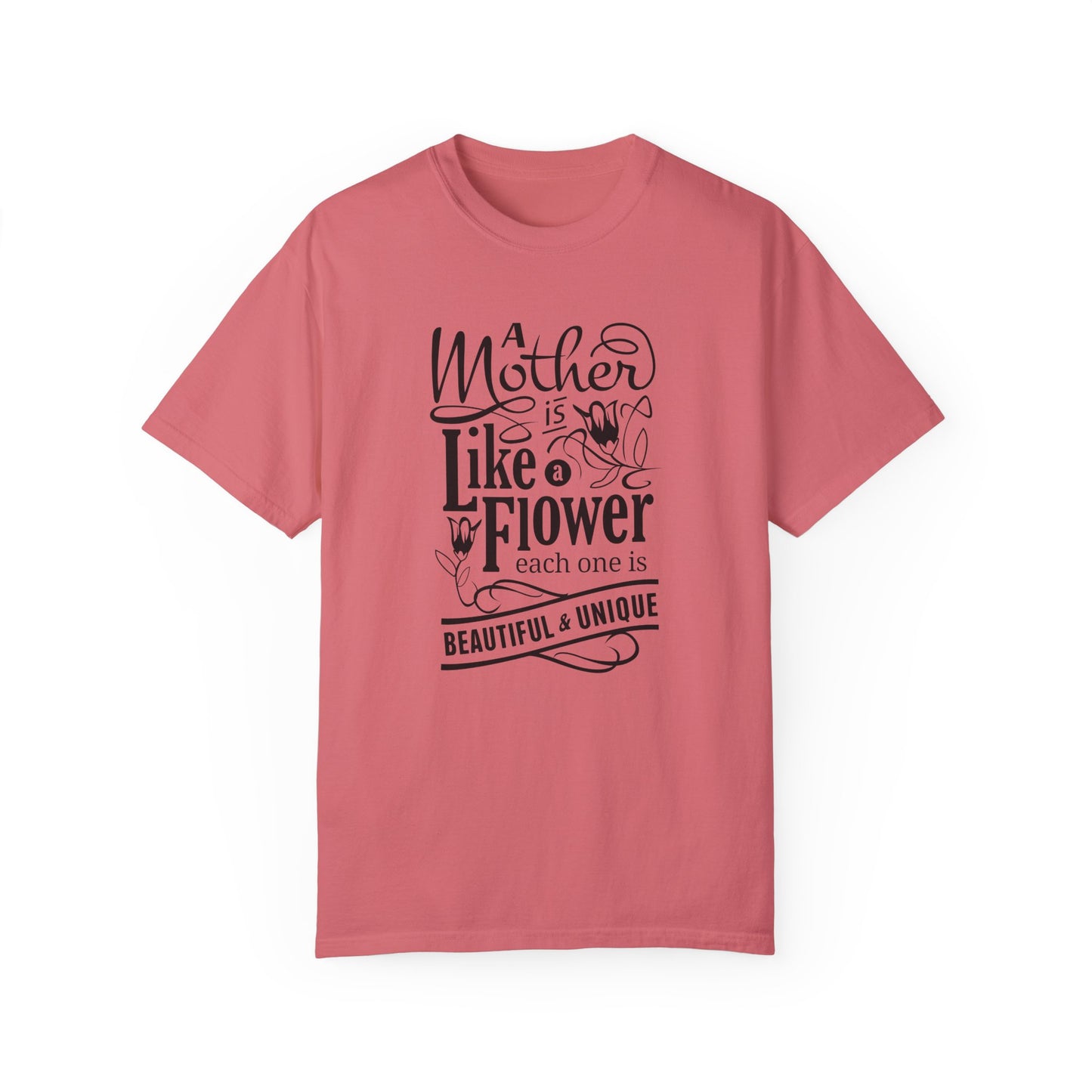 Mother Like a Flower Typography T-Shirt