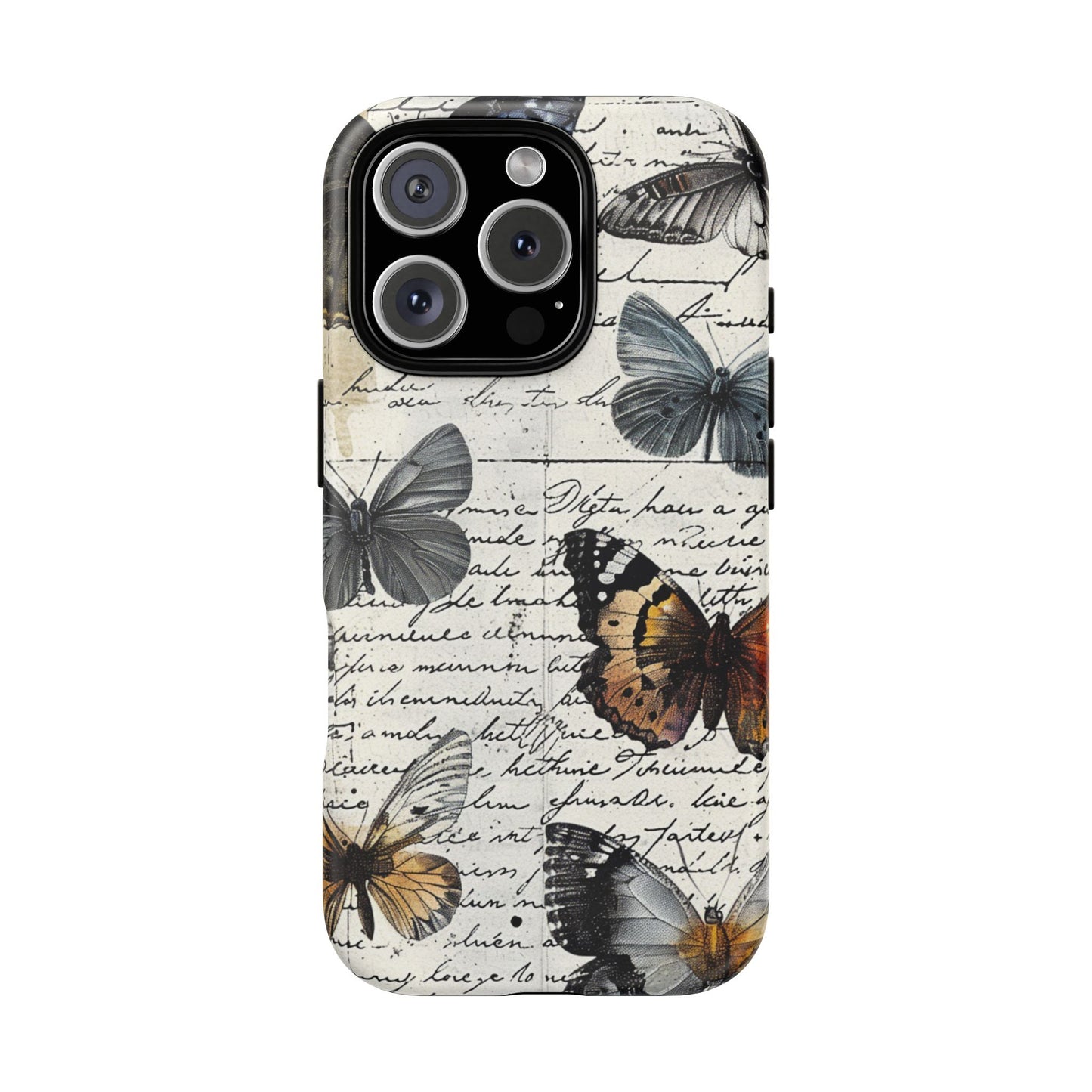 Vintage Butterfly Collage Durable Phone Case