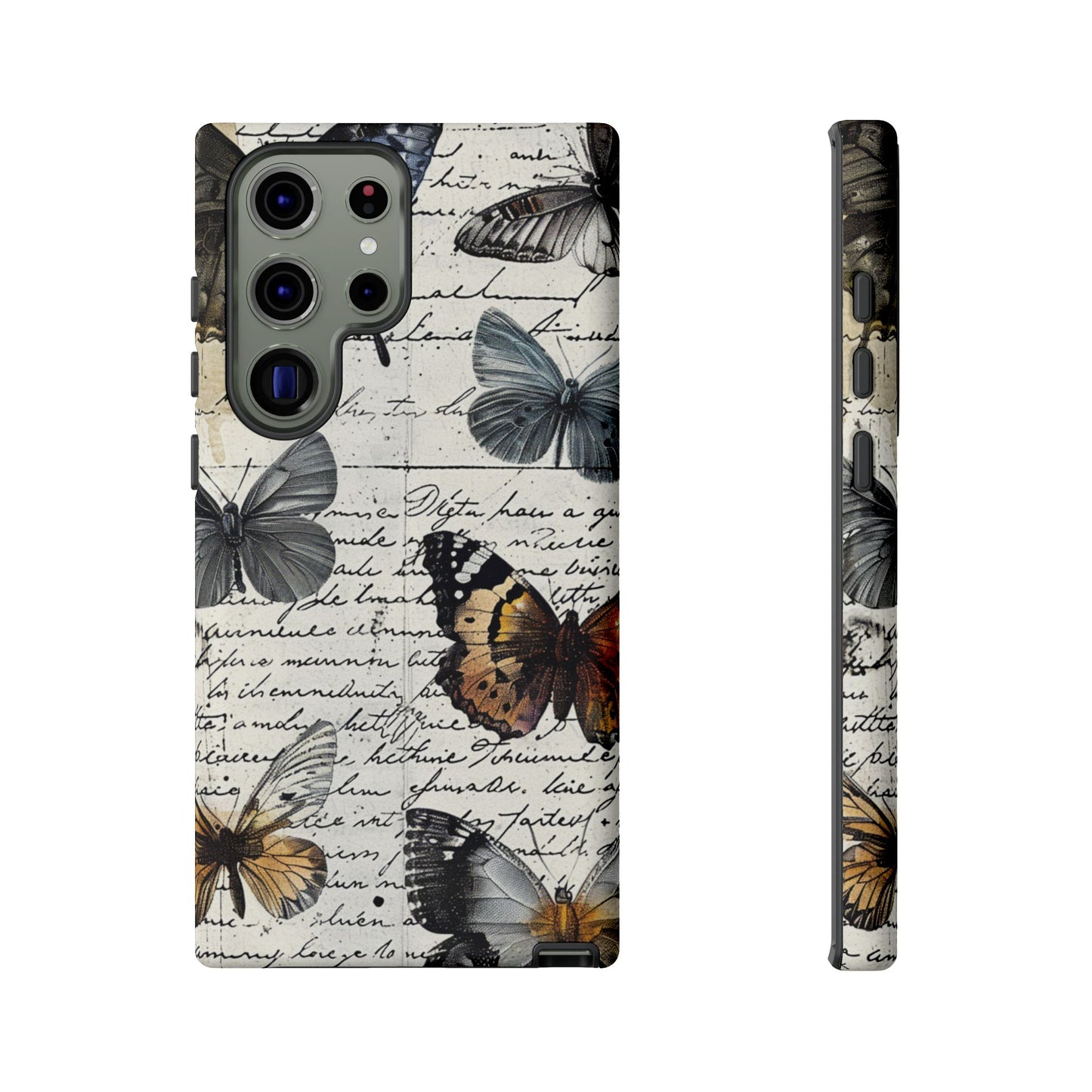 Vintage Butterfly Collage Durable Phone Case