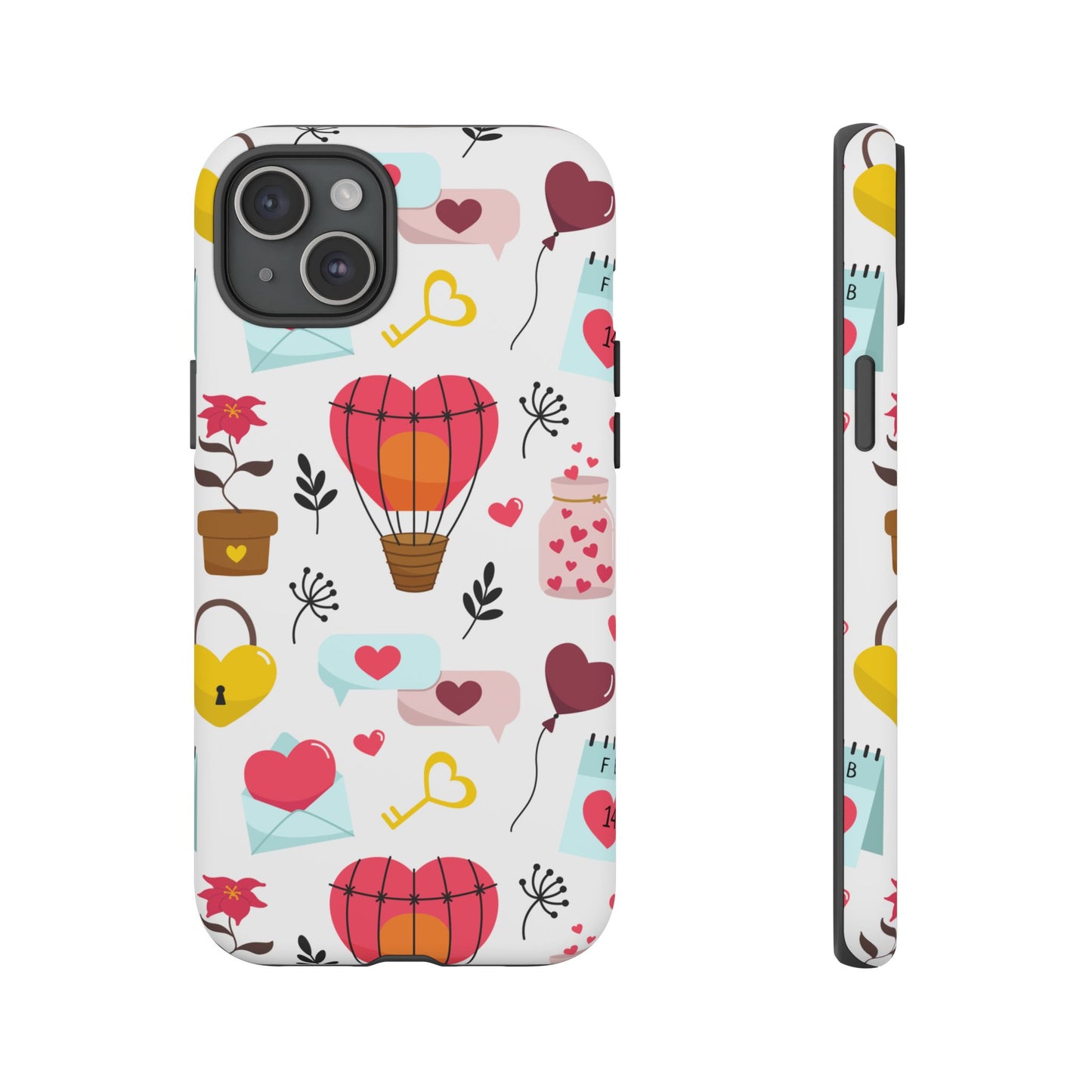 Valentine's Day Heart-Themed Durable Phone Case
