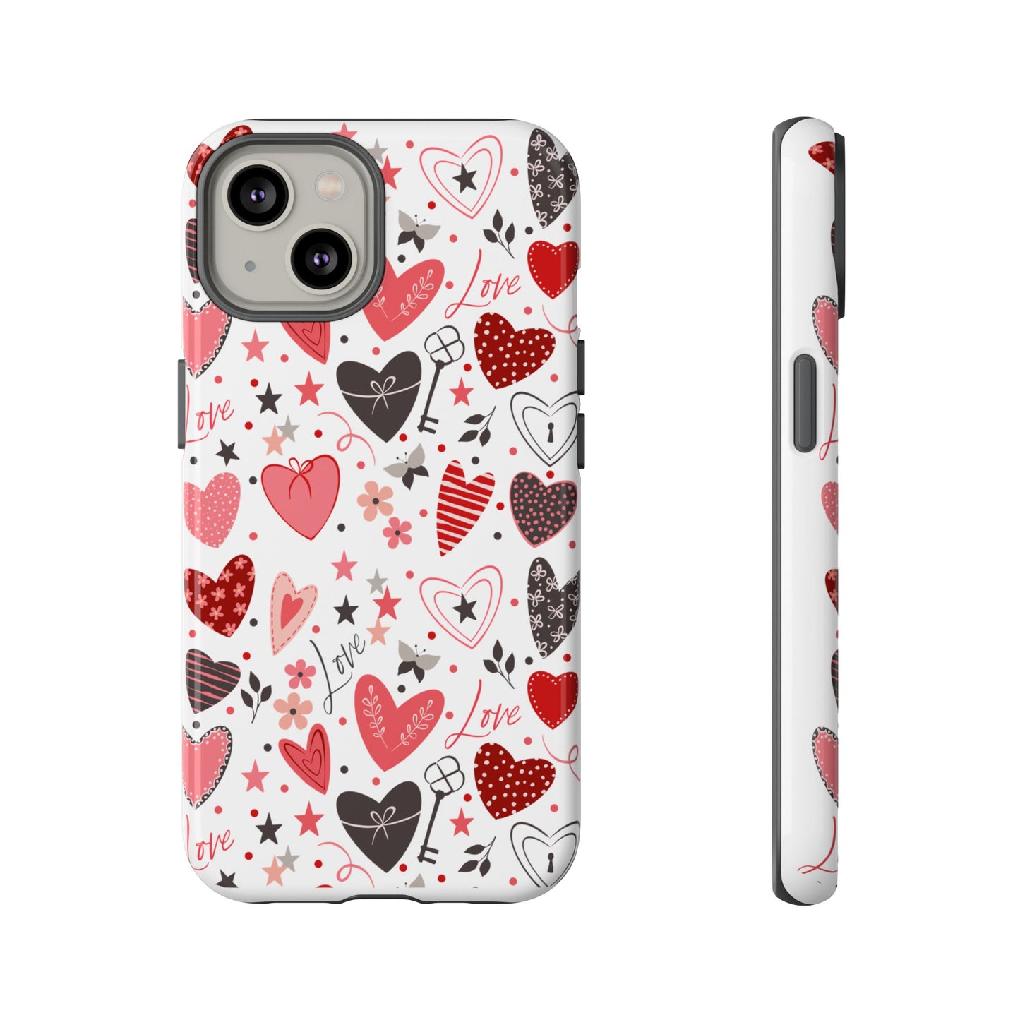 Heart Patterned Durable Phone Case