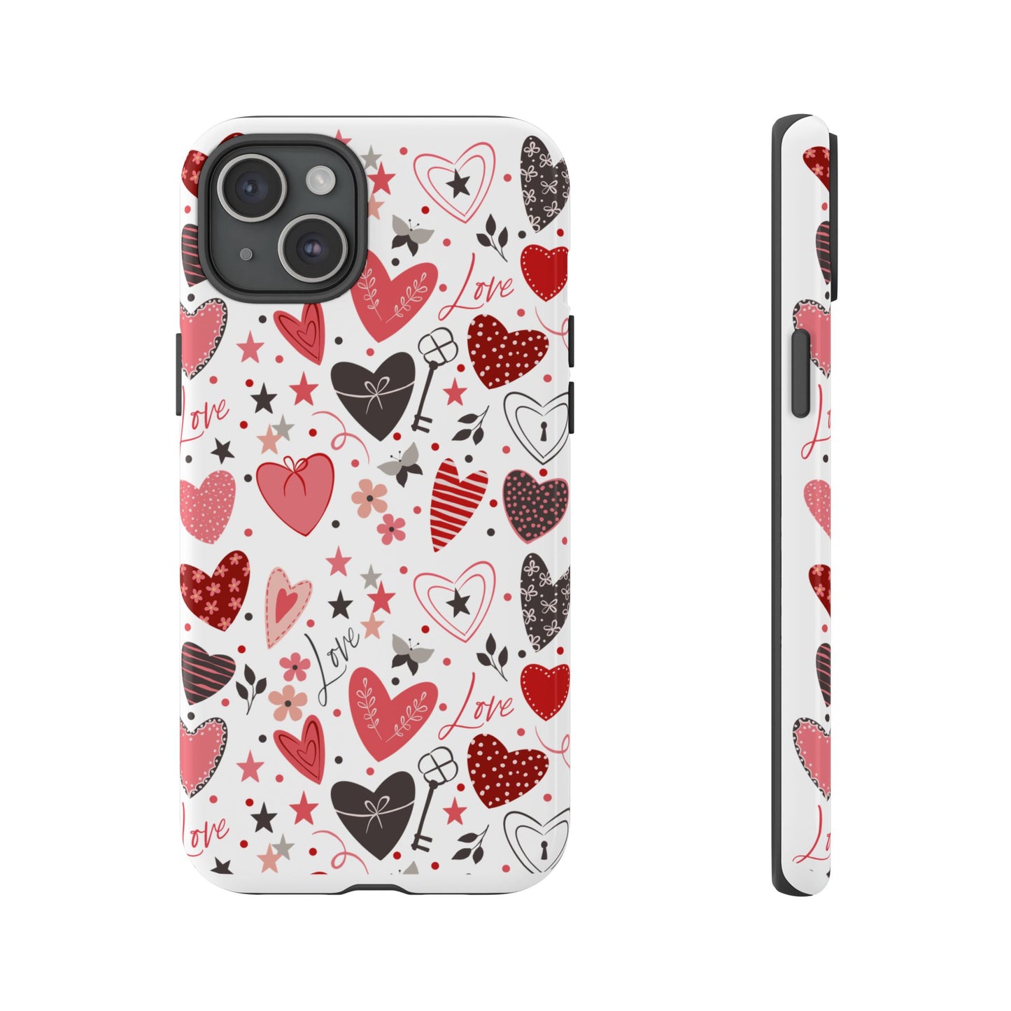 Heart Patterned Durable Phone Case