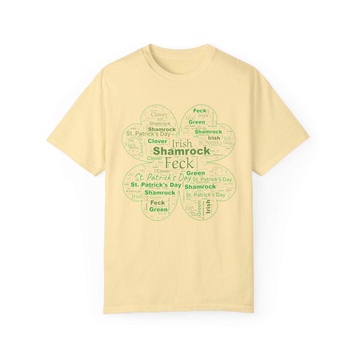 Irish Shamrock Clover Word Art T-Shirt