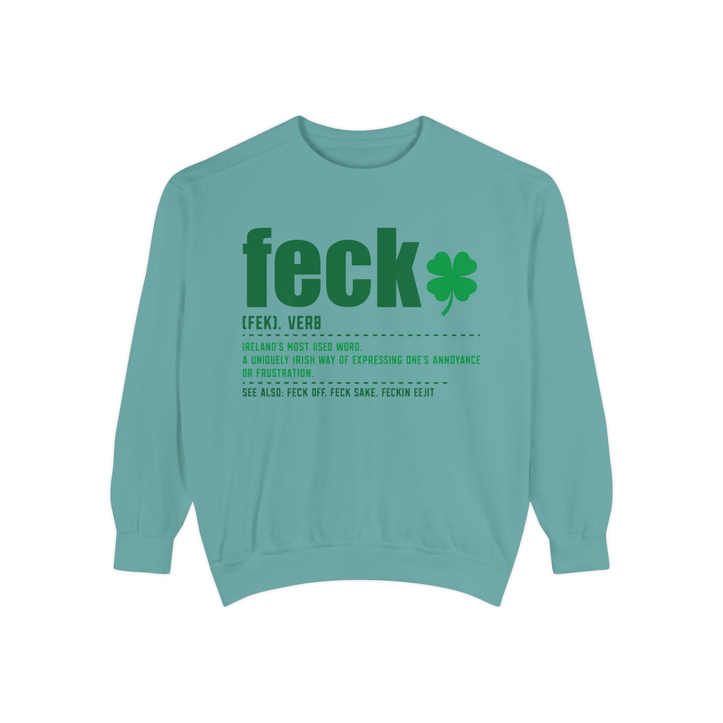 Lucky Shamrock Pullover Unisex Garment-Dyed Sweatshirt