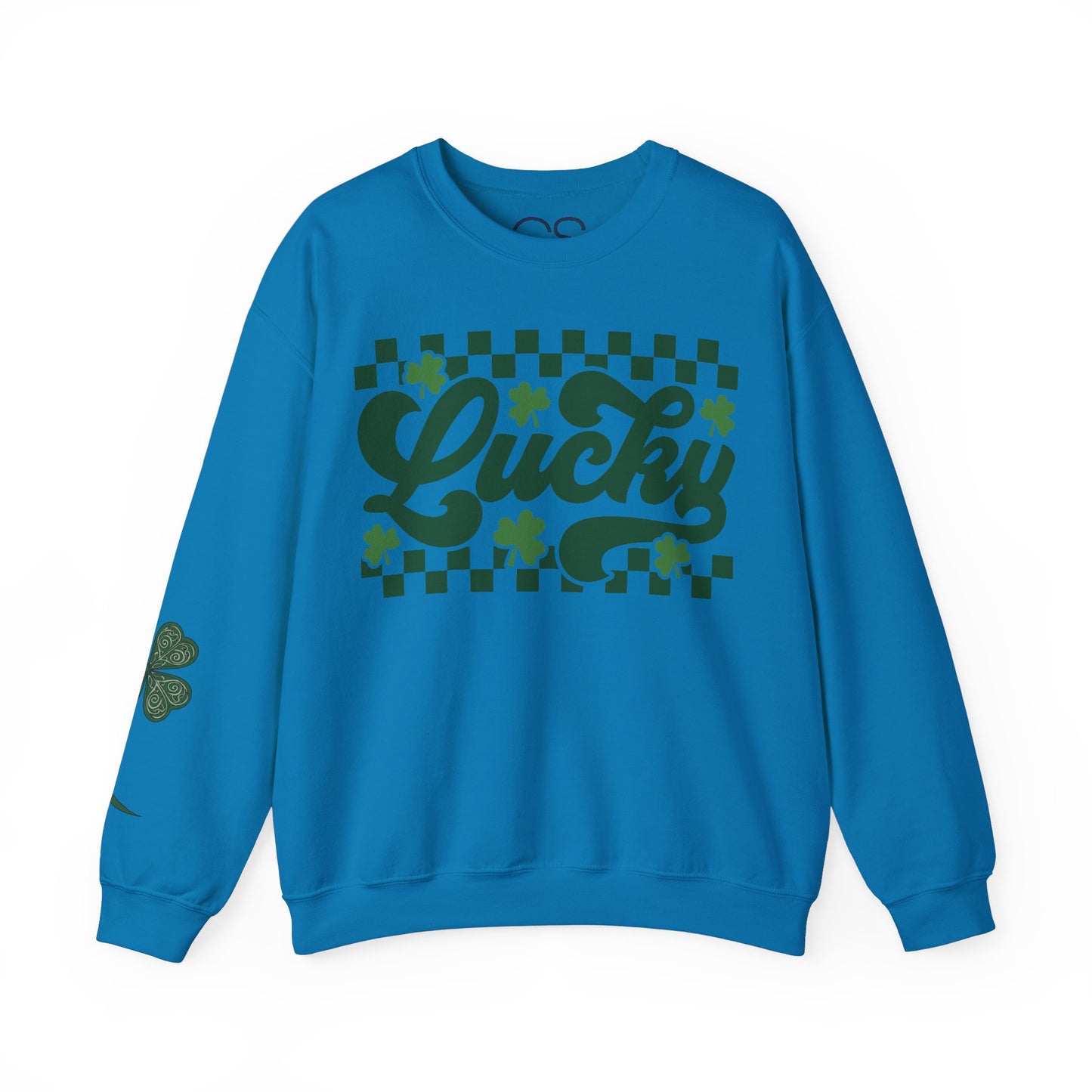 Lucky Shamrock Checkerboard Crewneck Sweatshirt