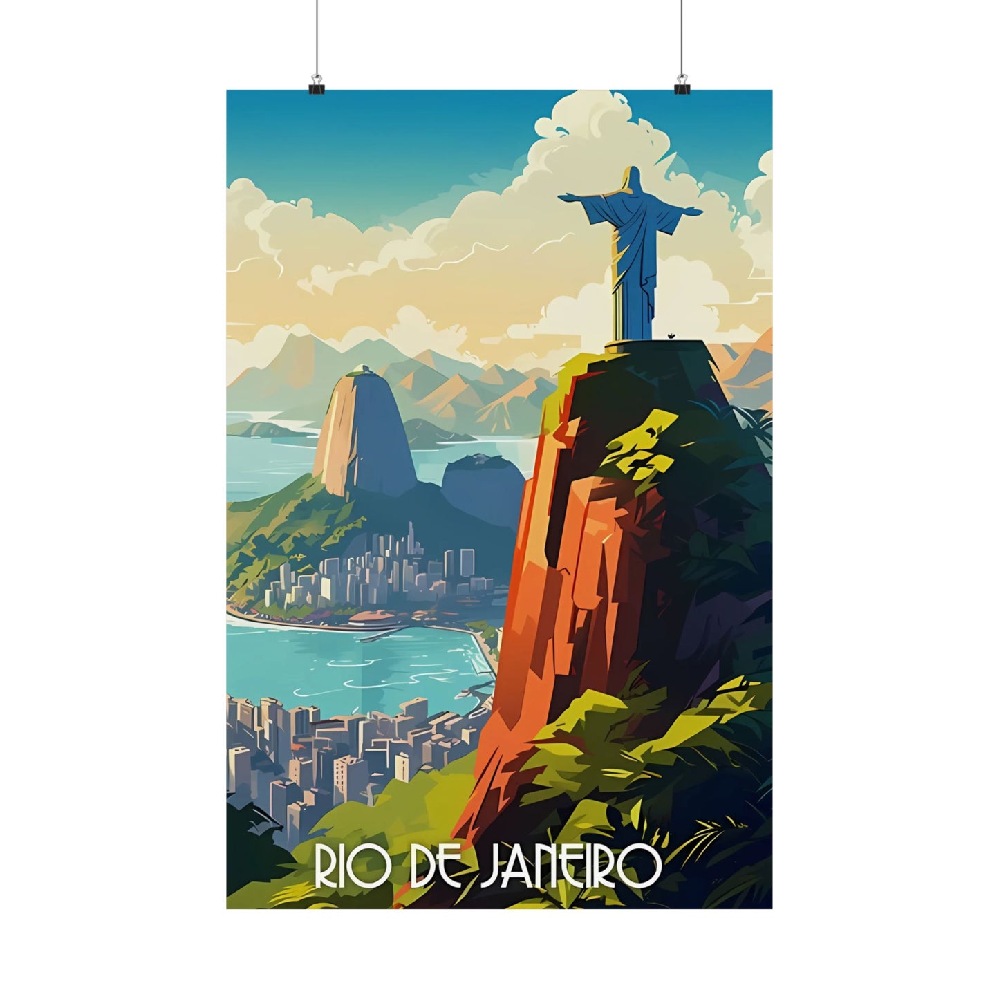 Rio de Janeiro Vintage Travel Poster