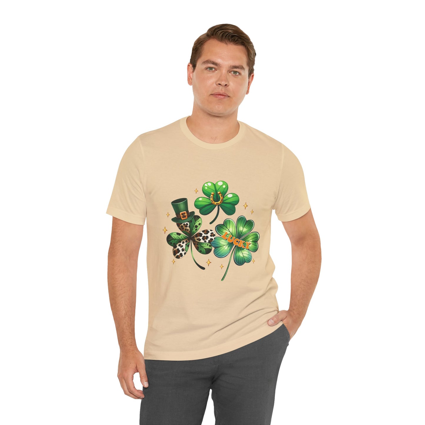 Shamrock Garden T-Shirt | Lucky Leopard Print Clover Tee | St. Patrick's Day Fashion Top